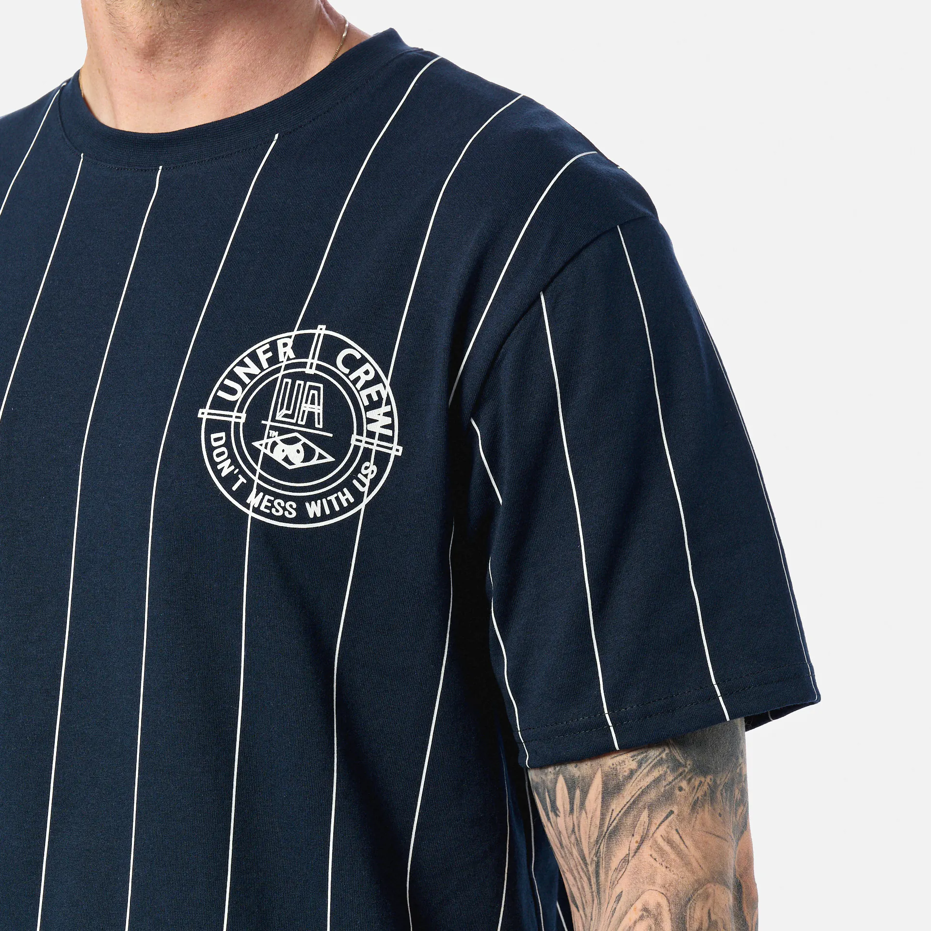 Unfair Athletics DMWU BP T-Shirt Pinstripes Navy