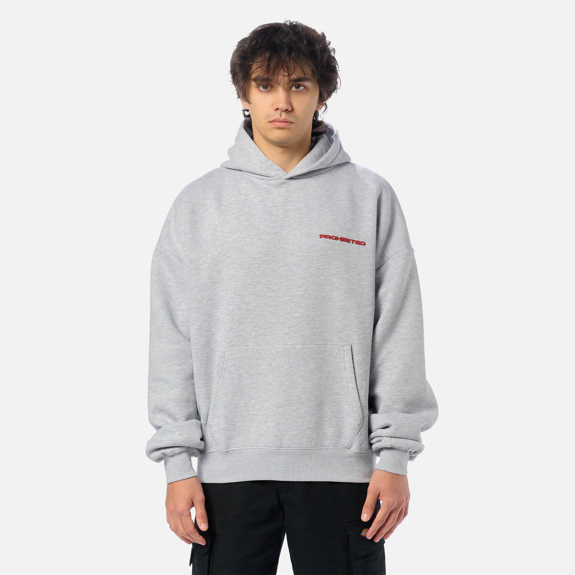 Prohibited 10119 Hoodie Grey Melange