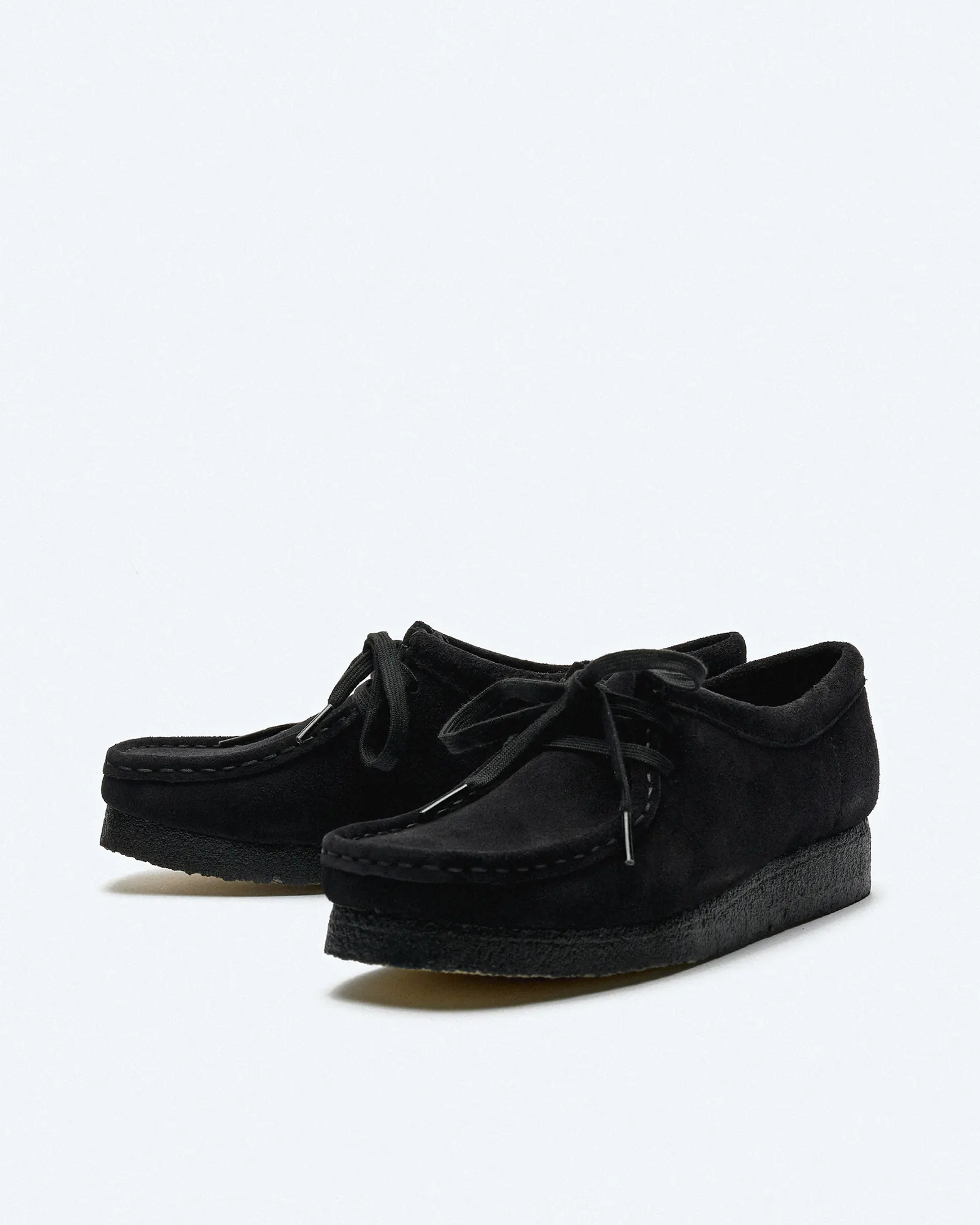 Clarks Women's Wallabee Suede Shoes Black