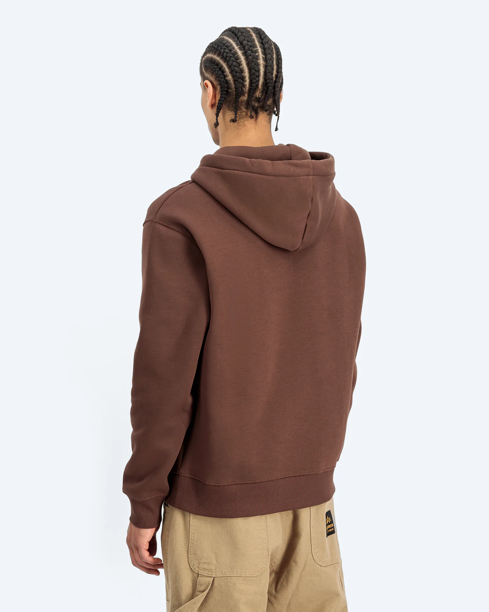 Basic Hoodie Small Logo Powder Brown