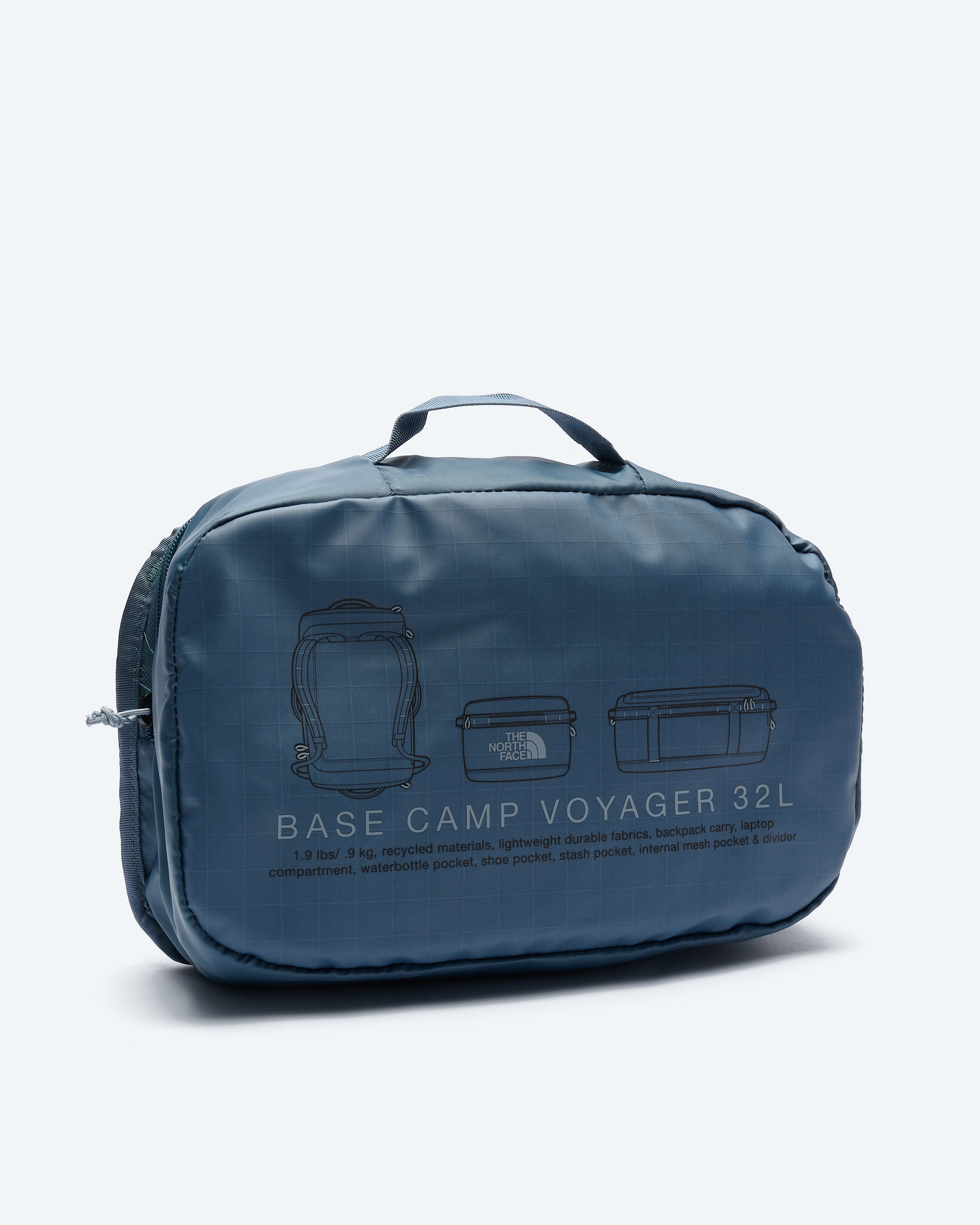 The North Face Base Camp Voyager Duffel Bag 32L Granite Grey/Fr