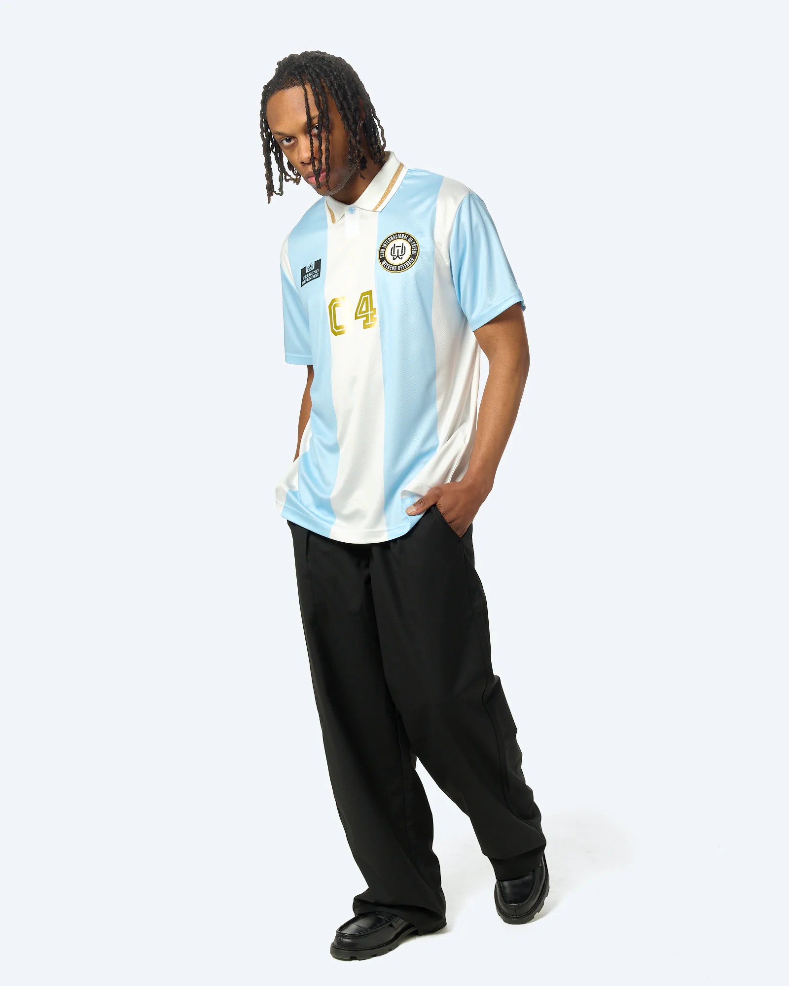 Weekend Offender Moulay Football Shirt Sky 