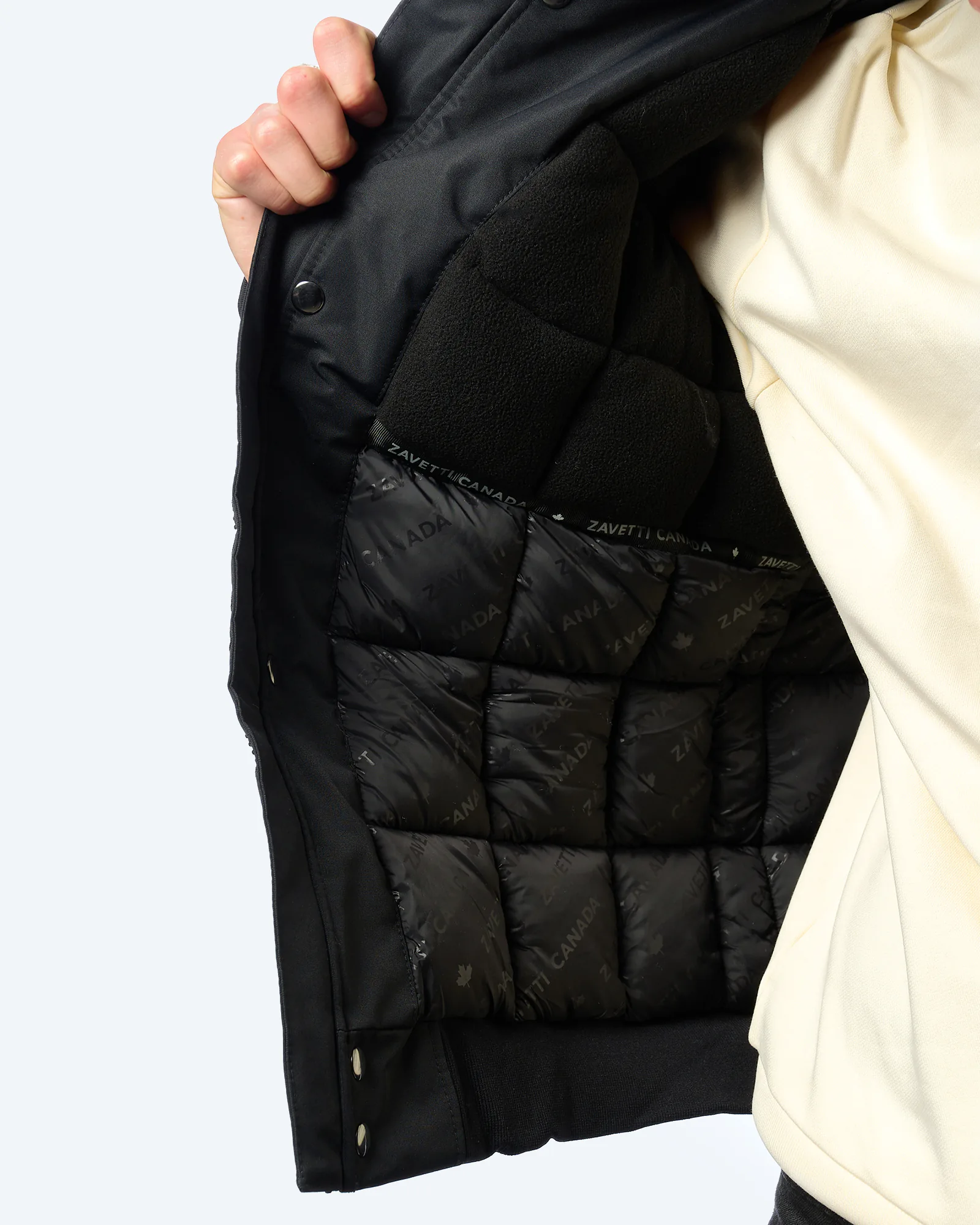 Zavetti Canada Abelli 2.0 Hooded Bomber Jacket Black