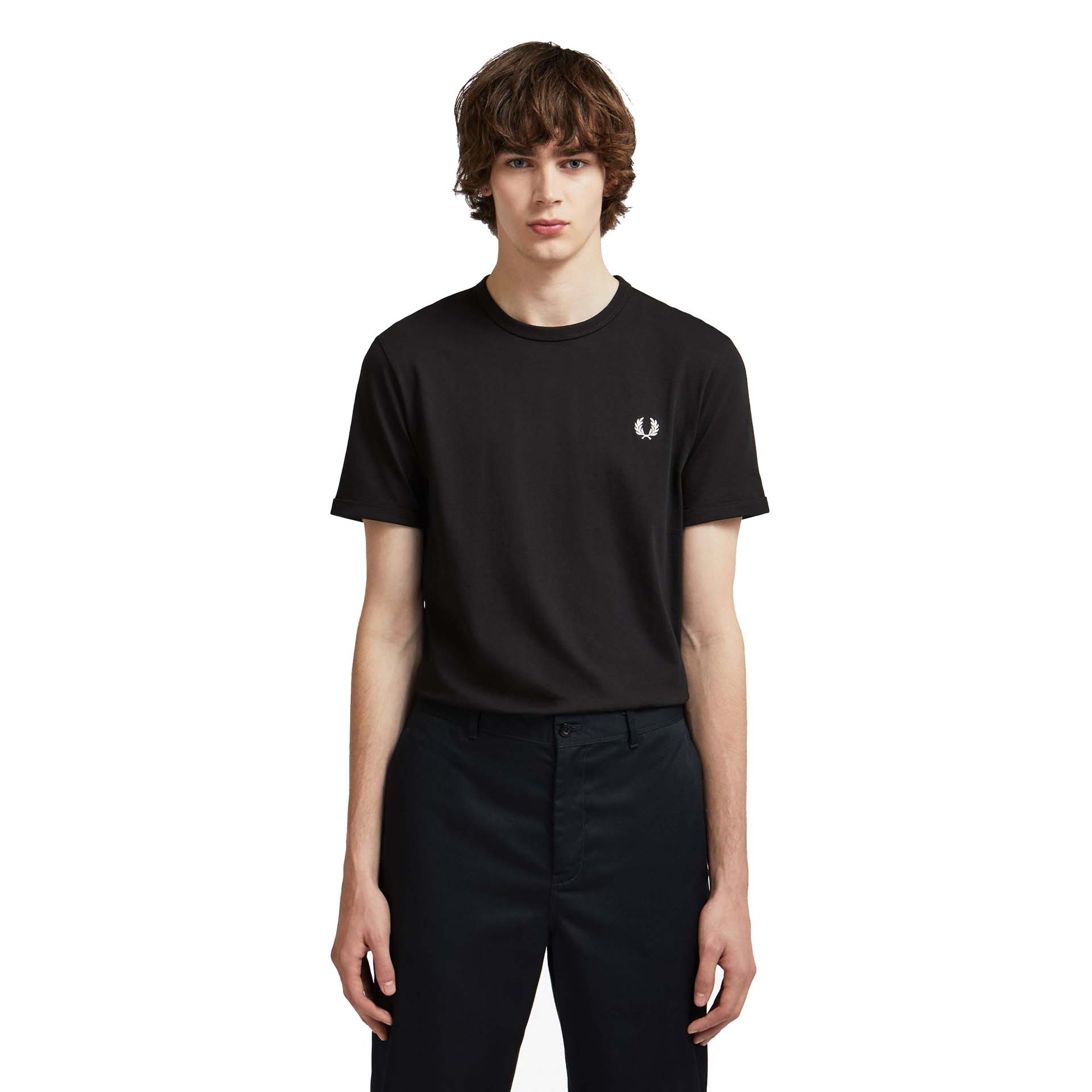 Fred Perry Ringer T-Shirt Black