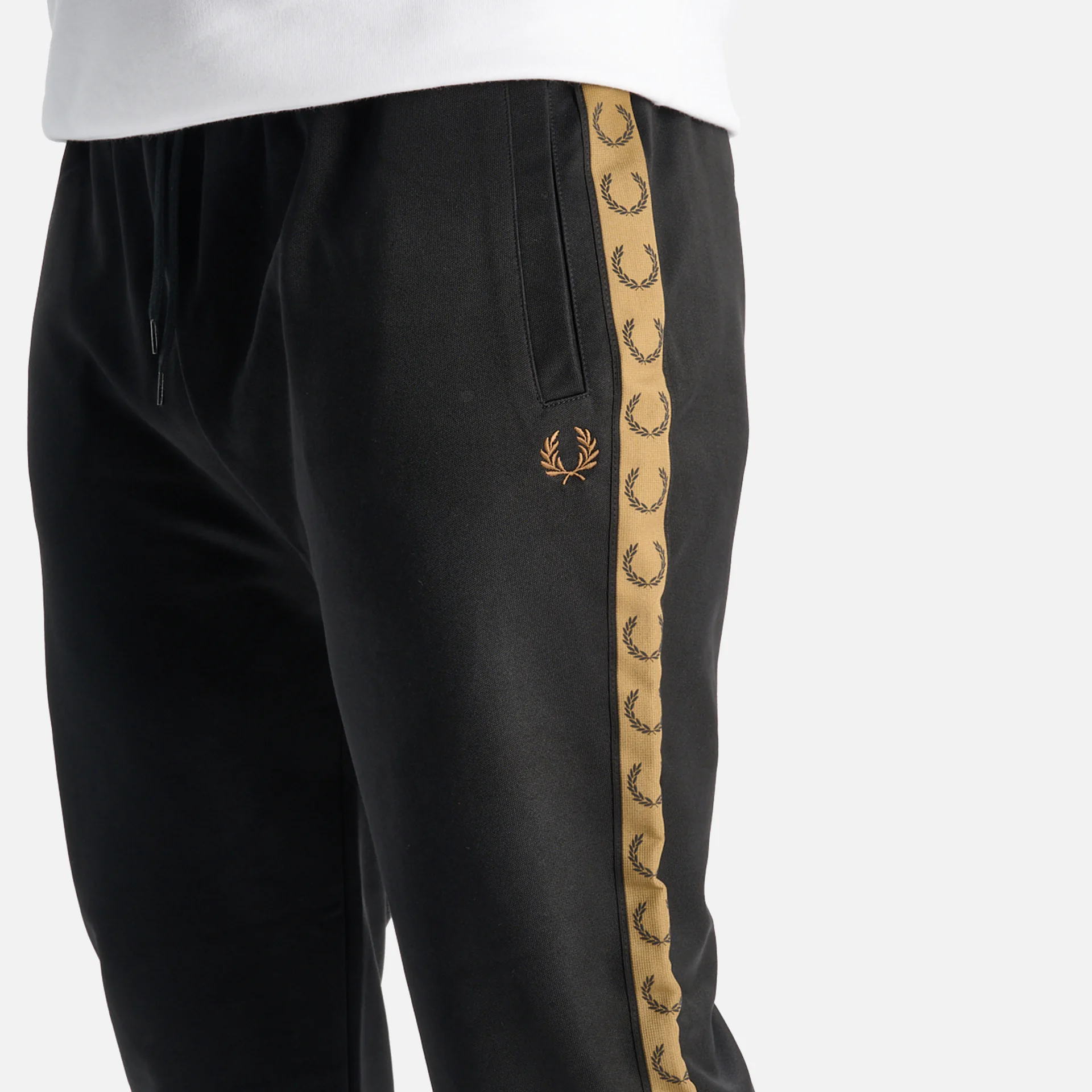 Fred Perry Seasonal Taped Track Pant Black/Shaded Stone