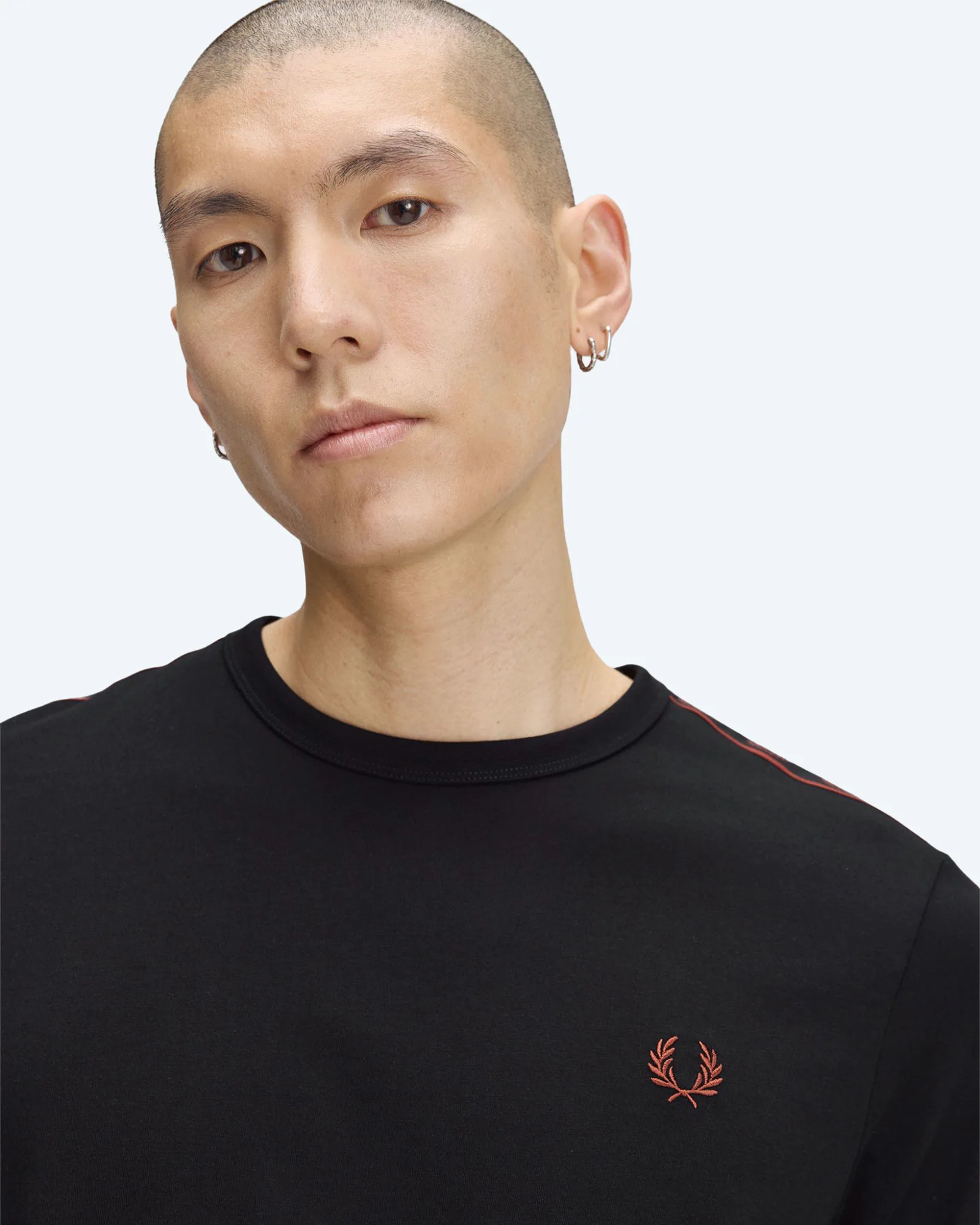 Contrast Tape Ringer T-Shirt Sport Black