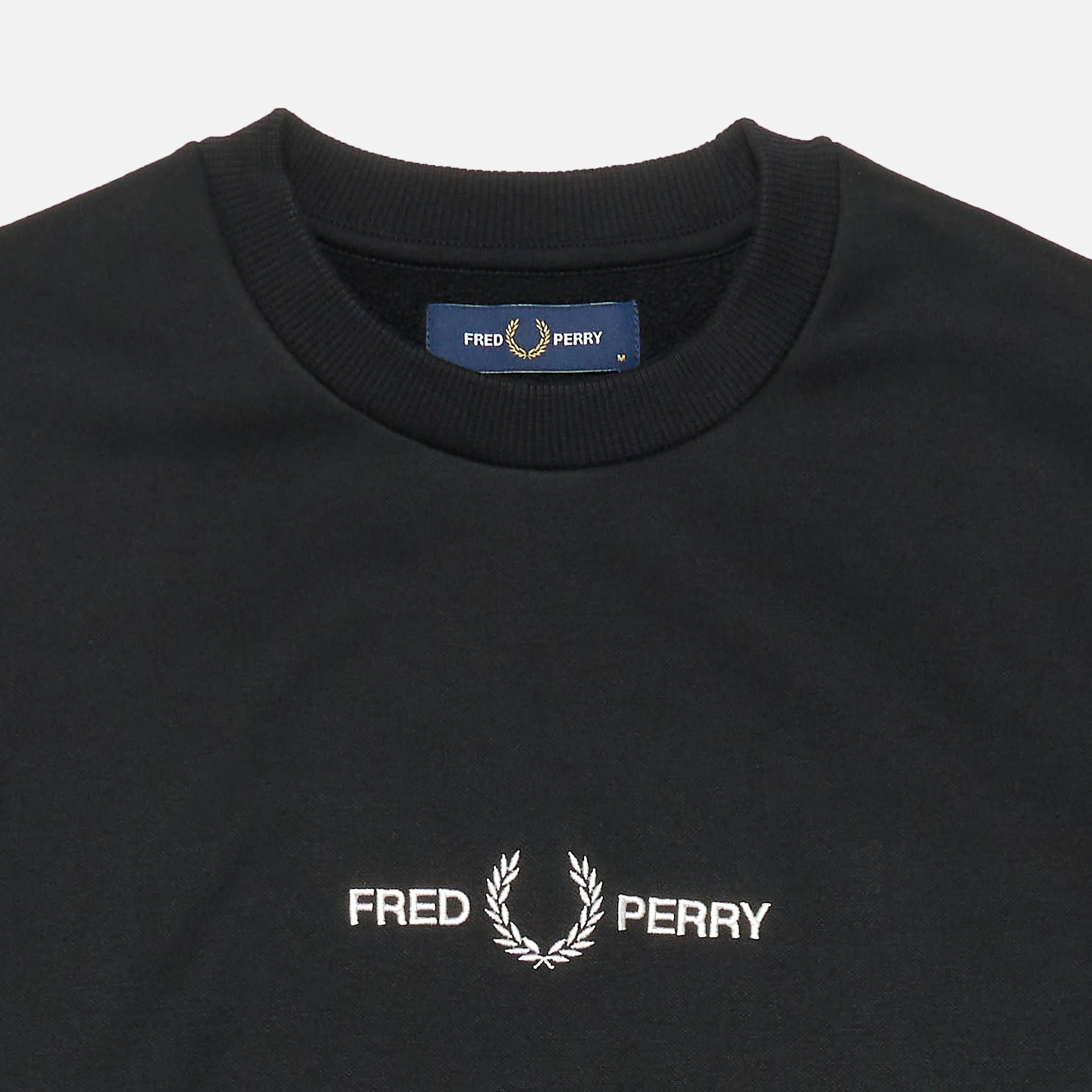 Fred Perry Embroidered Sweatshirt Black