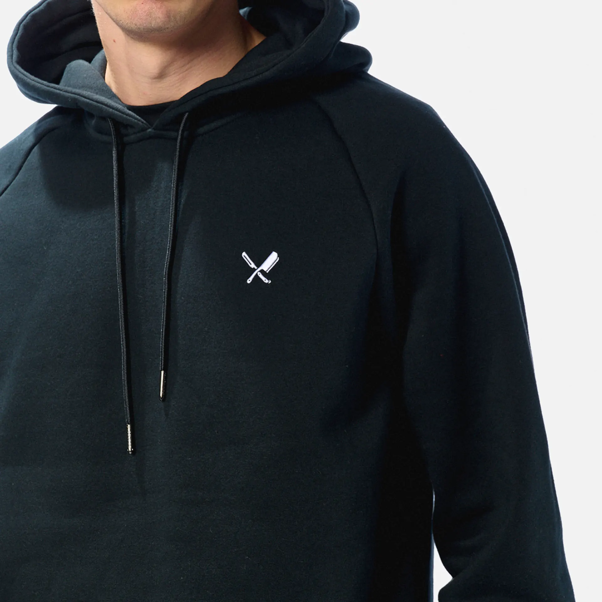 Distorted People Chalk Raglan Hoodie Black
