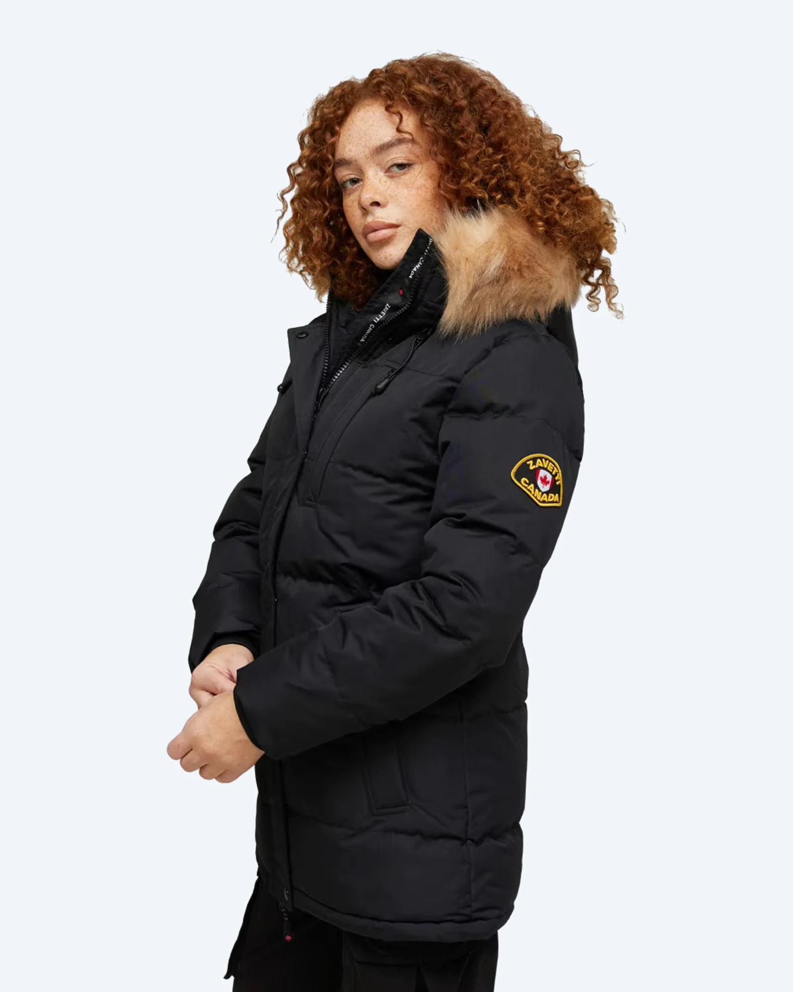 Zavetti Canada Goshawa Puffer Parka Jacket Black