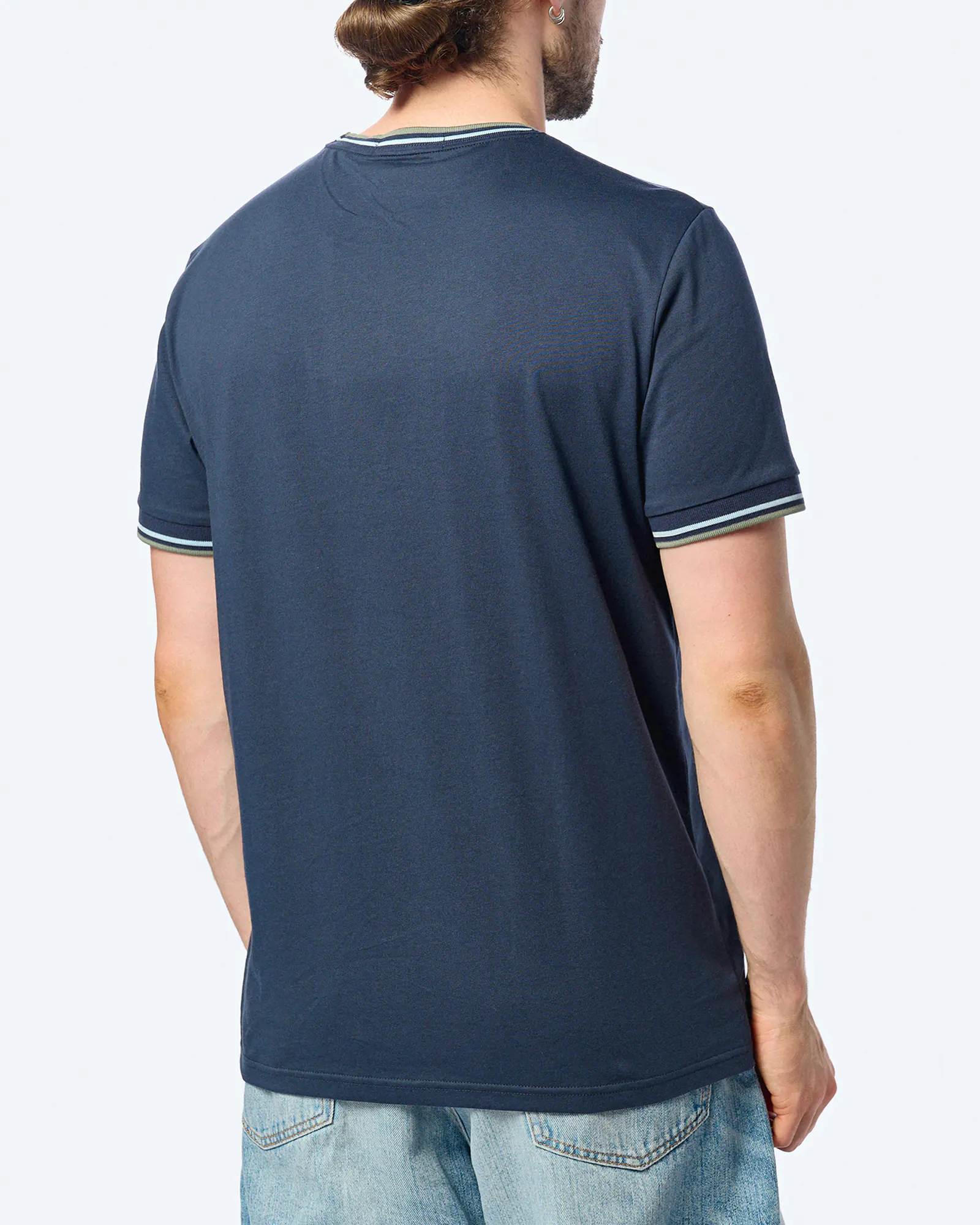Fred Perry Twin Tipped T-Shirt Dark Airforce/Light Ice/Bayleaf