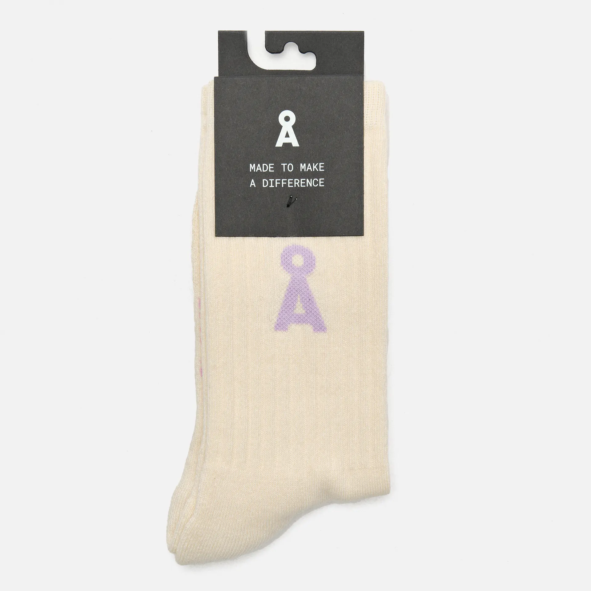 ARMEDANGELS SAAMUS BOLD Socken Oatmilk/Lavender Light