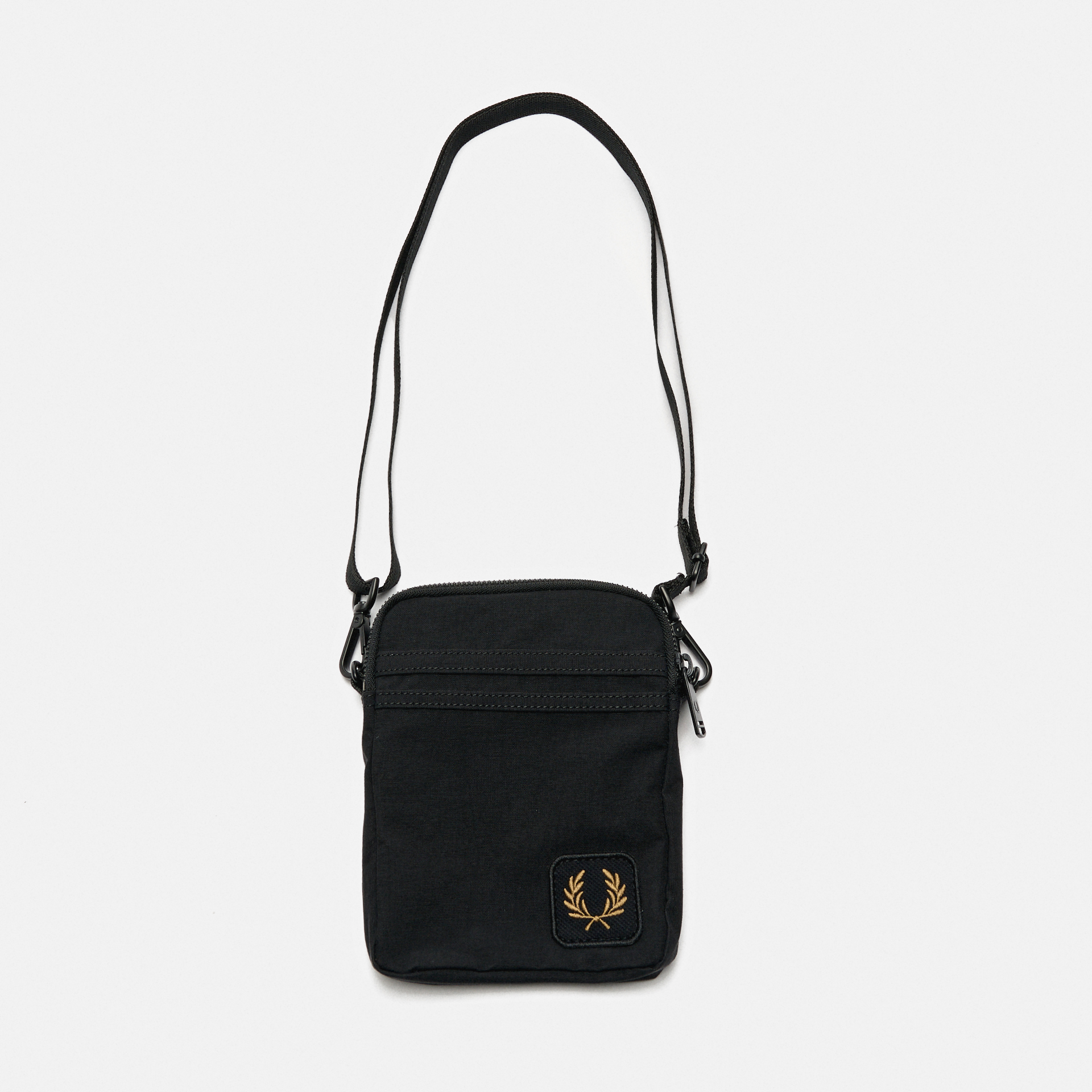 Fred Perry Nylon Badge Small Side Bag Black