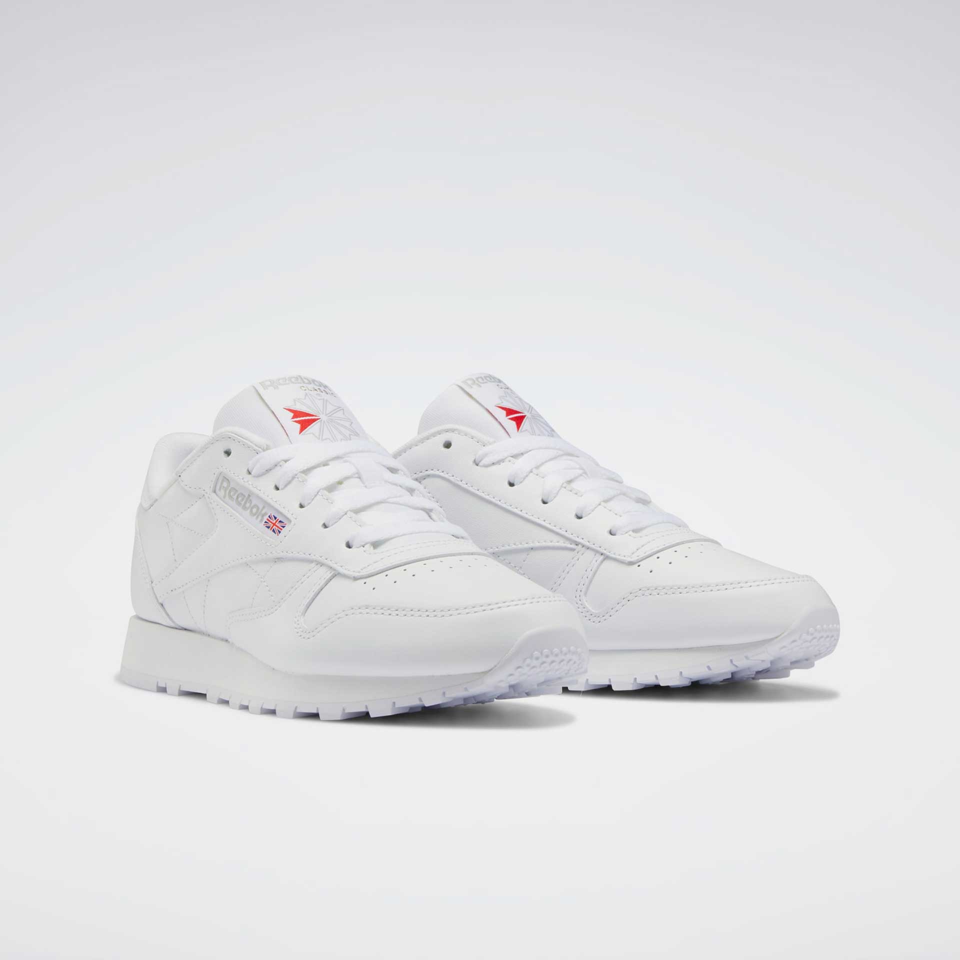 Total Sobriquette forår Reebok Classic Leather Sneaker Cloud White / Cloud White / Pure Grey