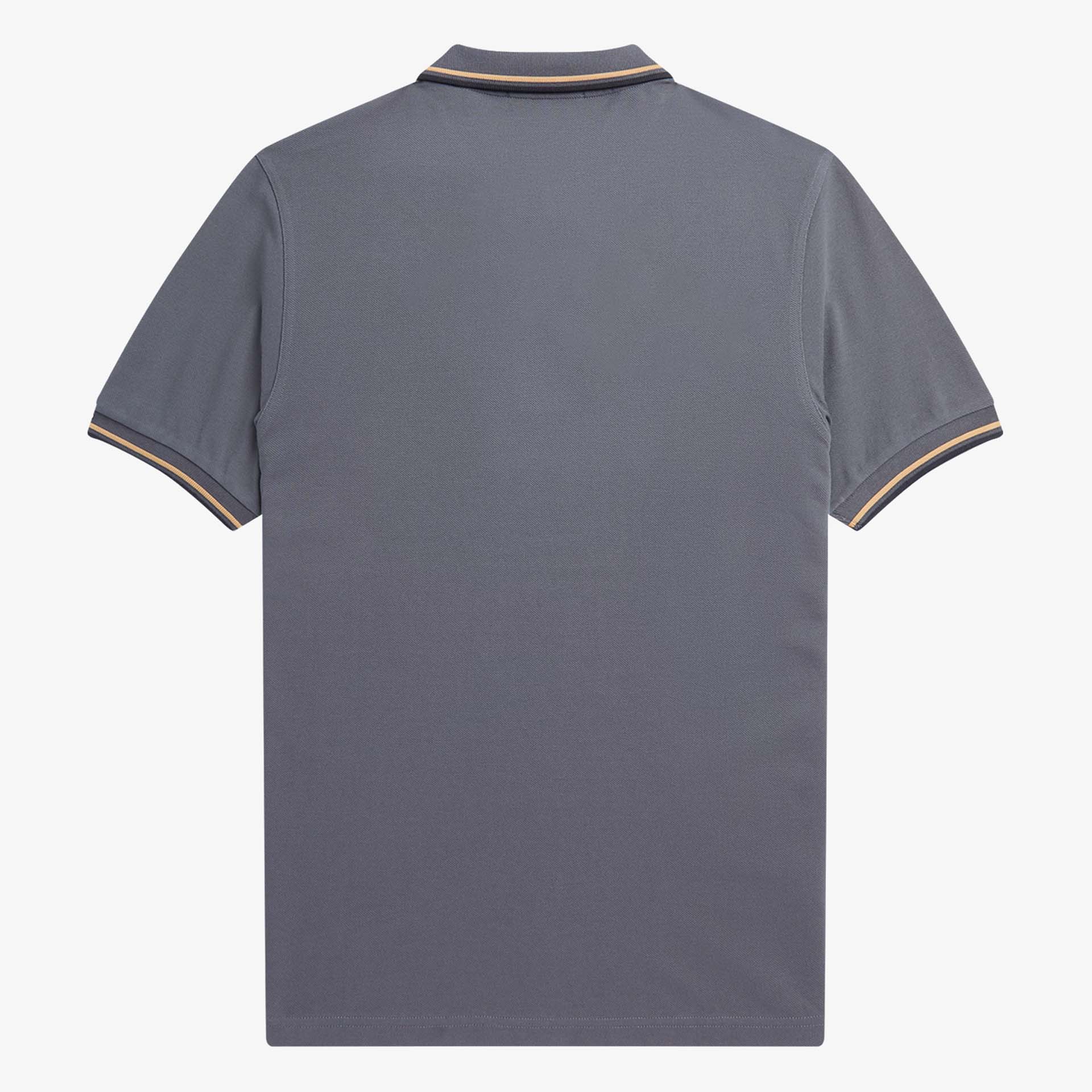 Fred Perry Twin Tipped Polo Shirt Gunmetal/19 Gold/Black