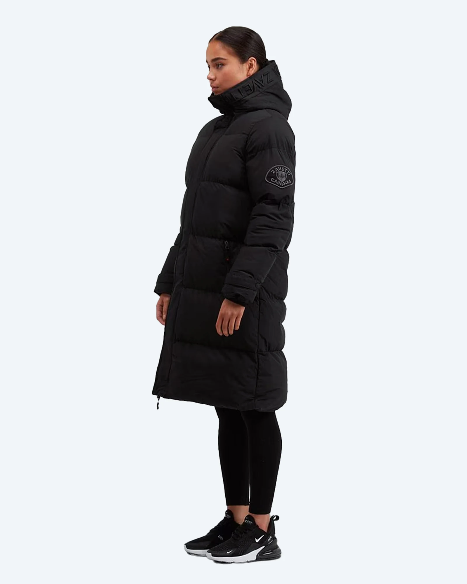 W Alora Longline Puffer Jacket Black