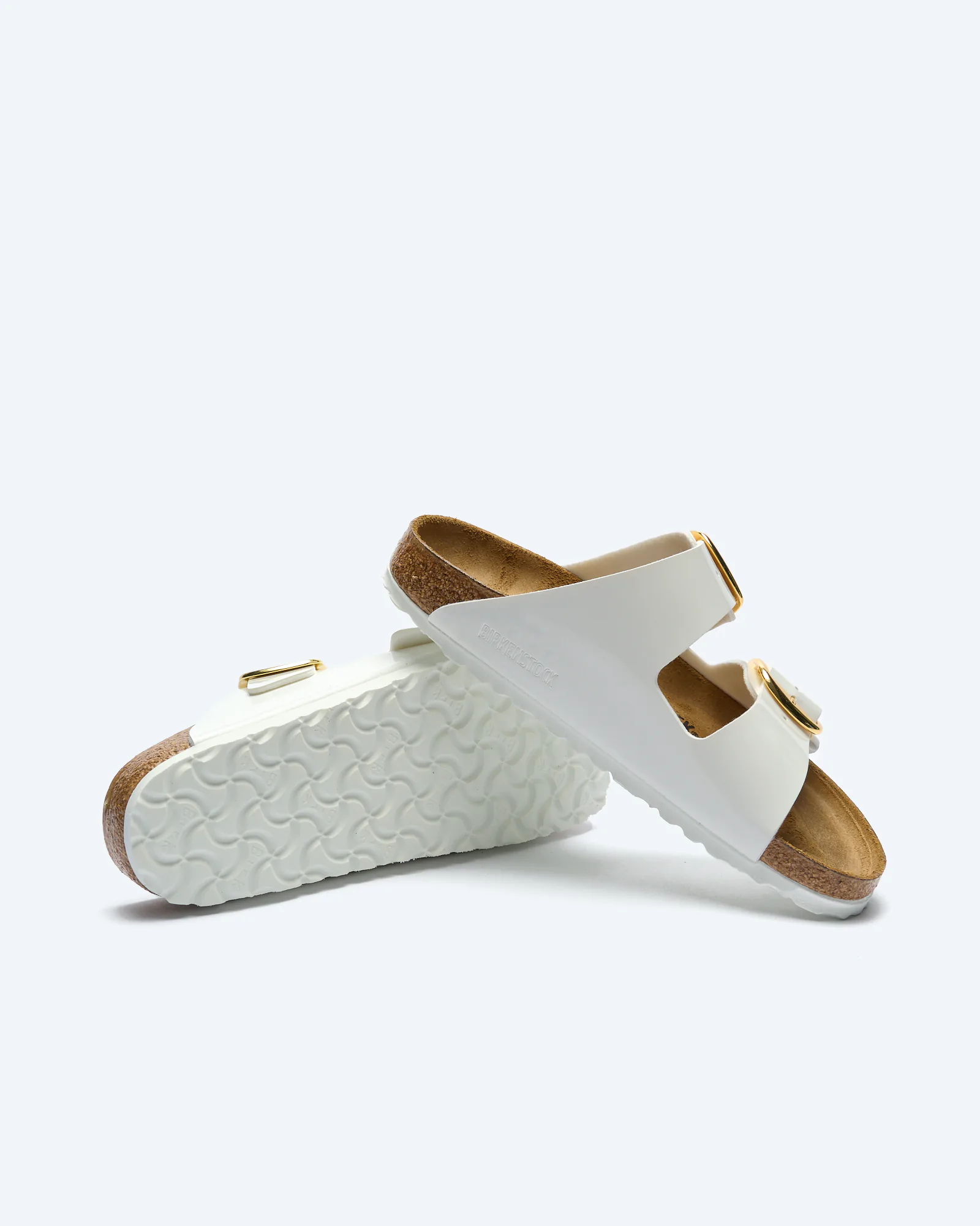 Birkenstock Arizona Big Buckle Birko-Flor Sandals Patent White