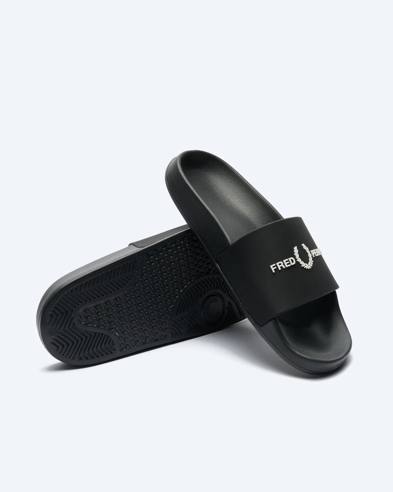 Fred Perry Branded Slides Black