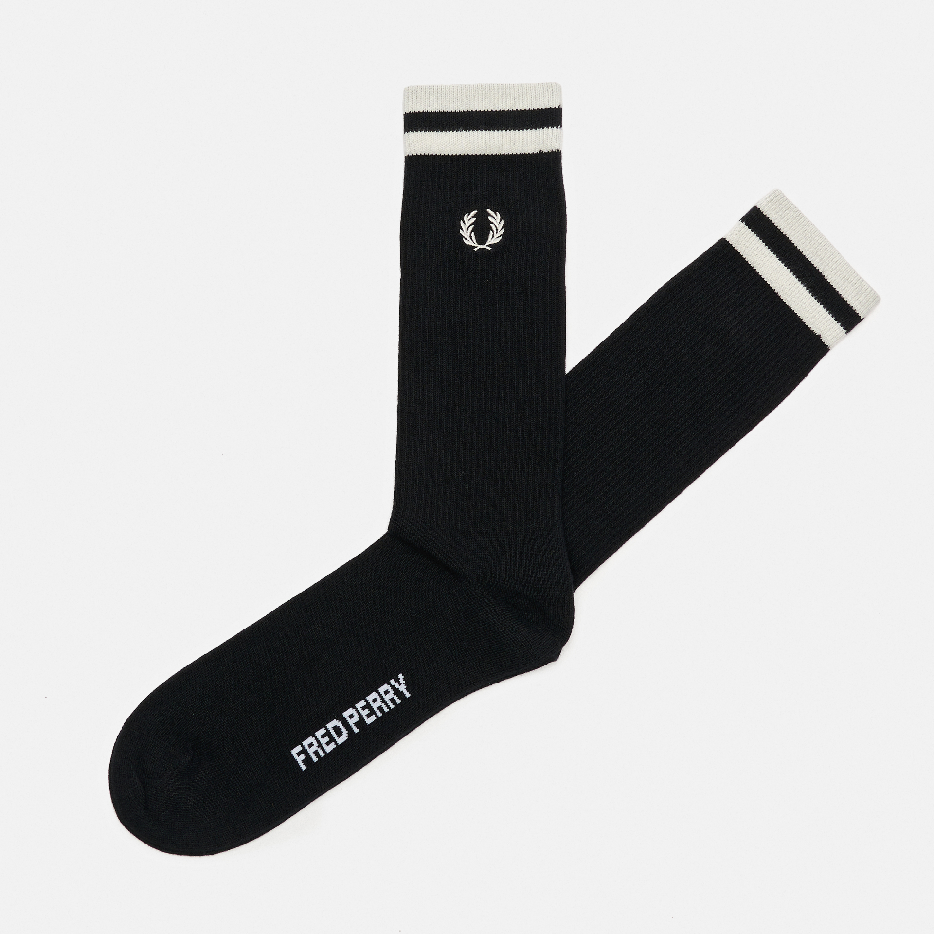 Fred Perry Tipped Sports Sock Black/Snow White