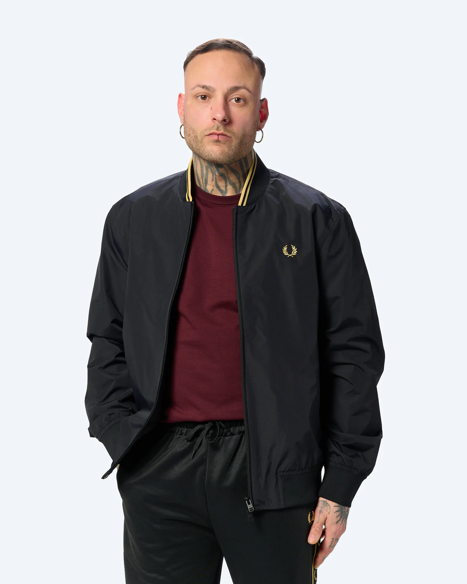 Fred Perry Brentham Bomber Jacket Black