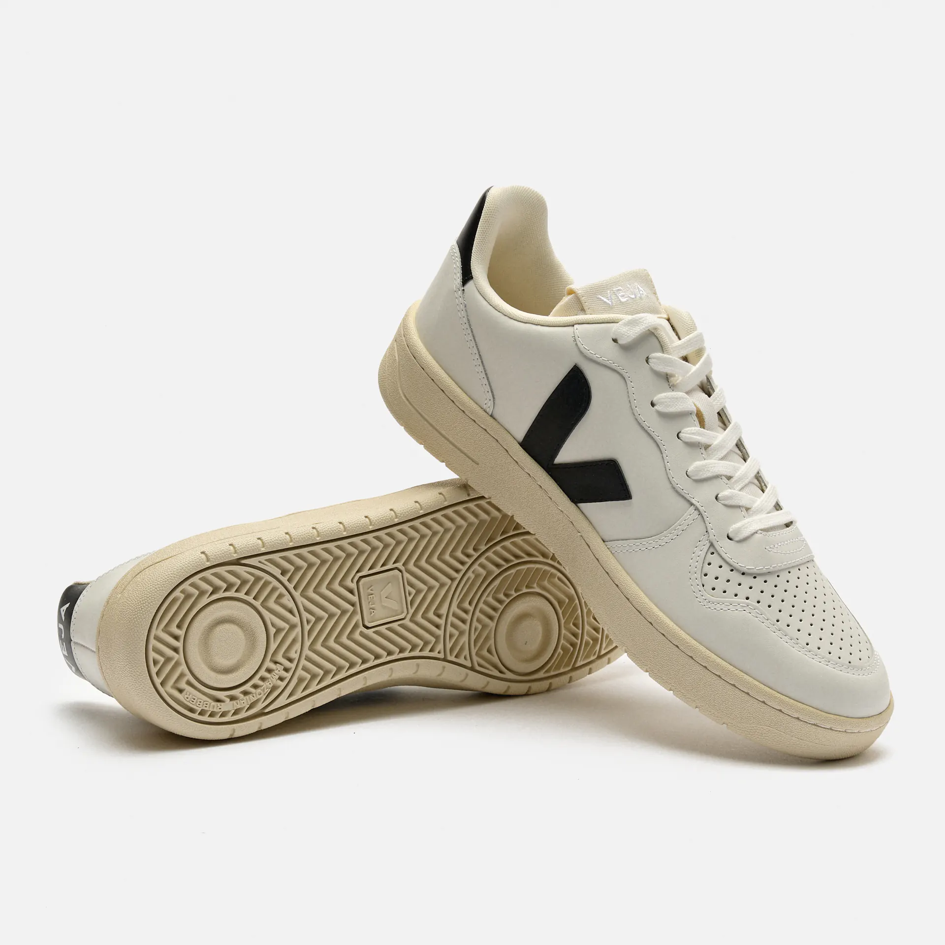 Veja V-10 Men Leather Sneaker Extra White/Black