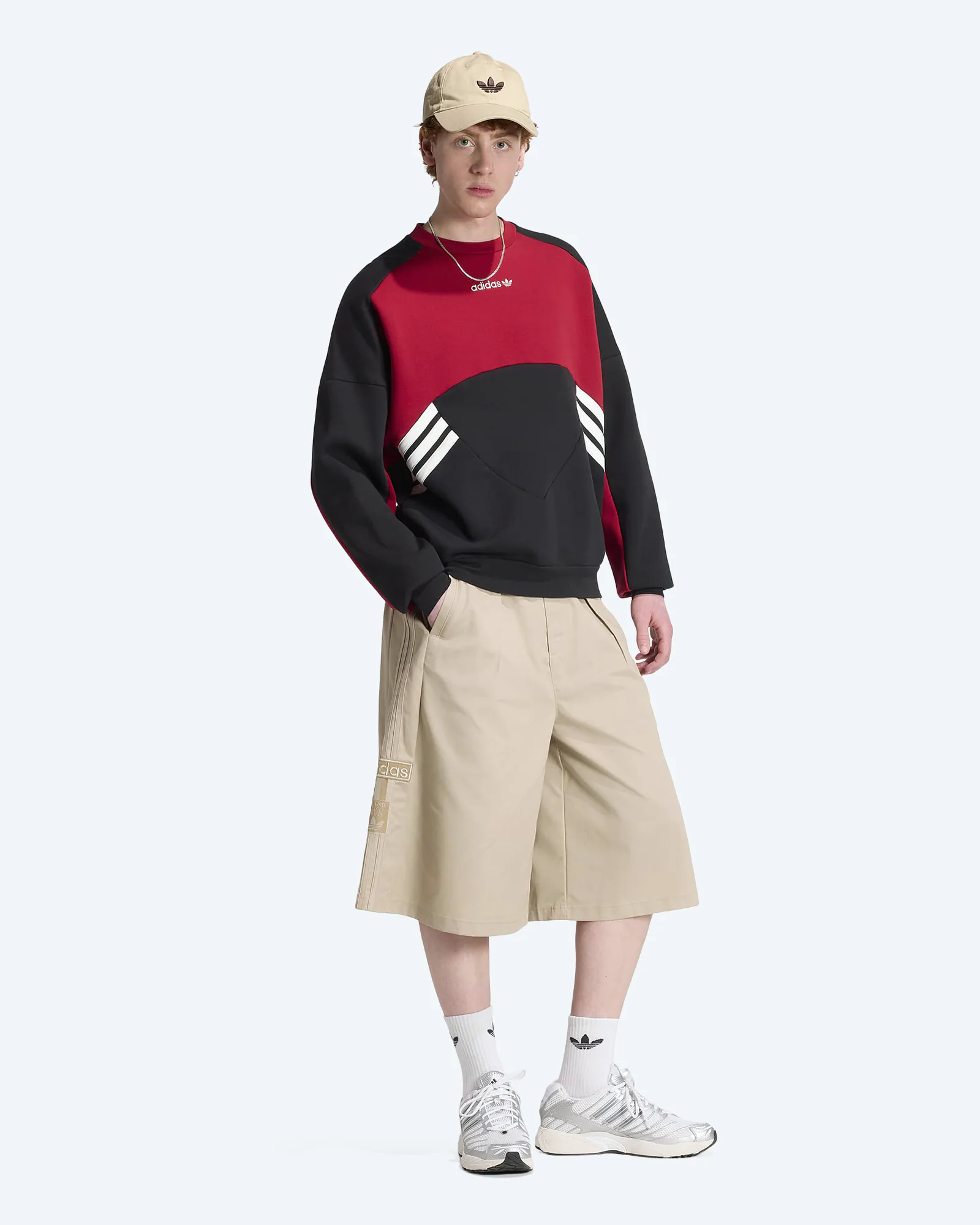 Cutline Crewneck Sweatshirt Black/Team Red