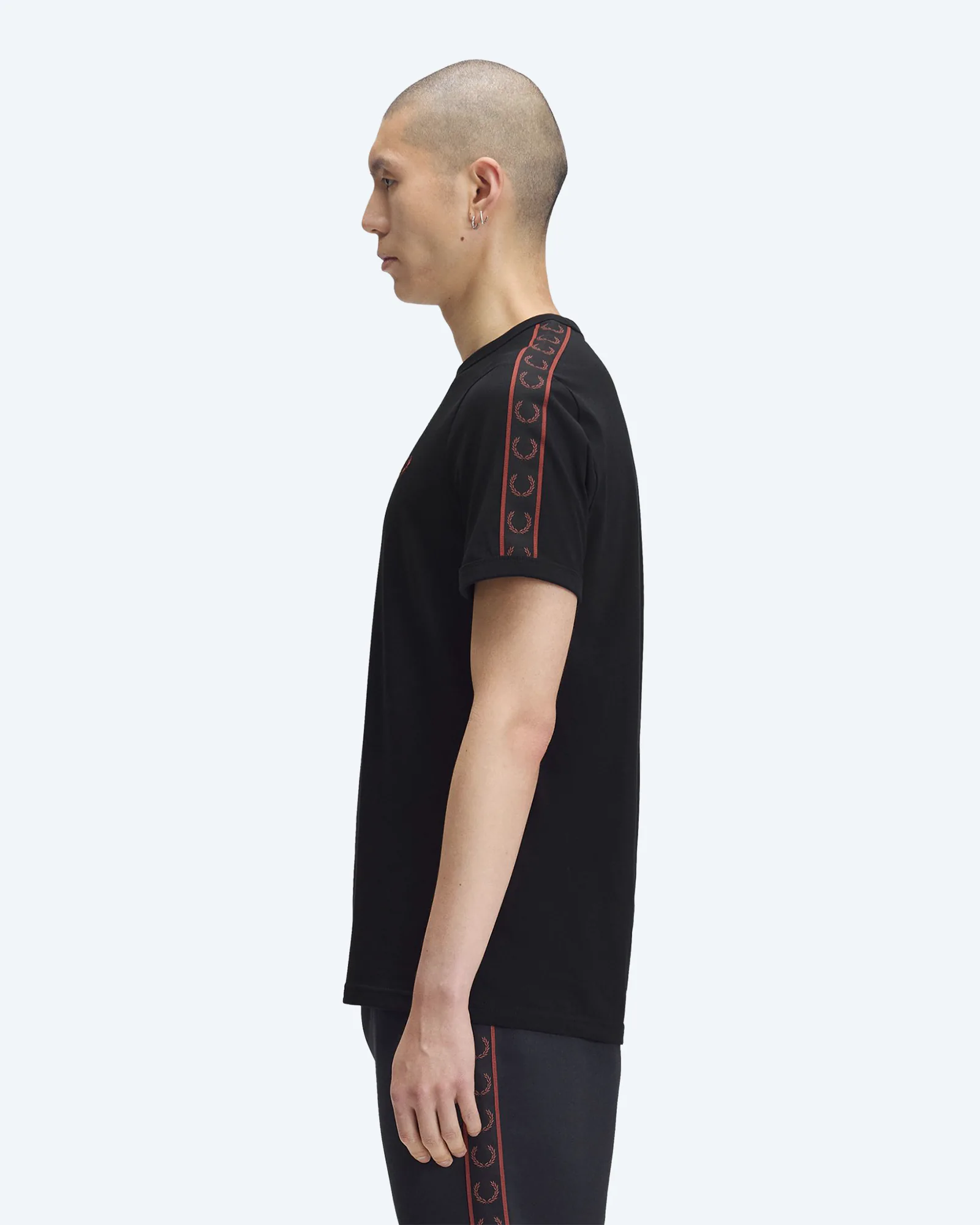 Contrast Tape Ringer T-Shirt Sport Black