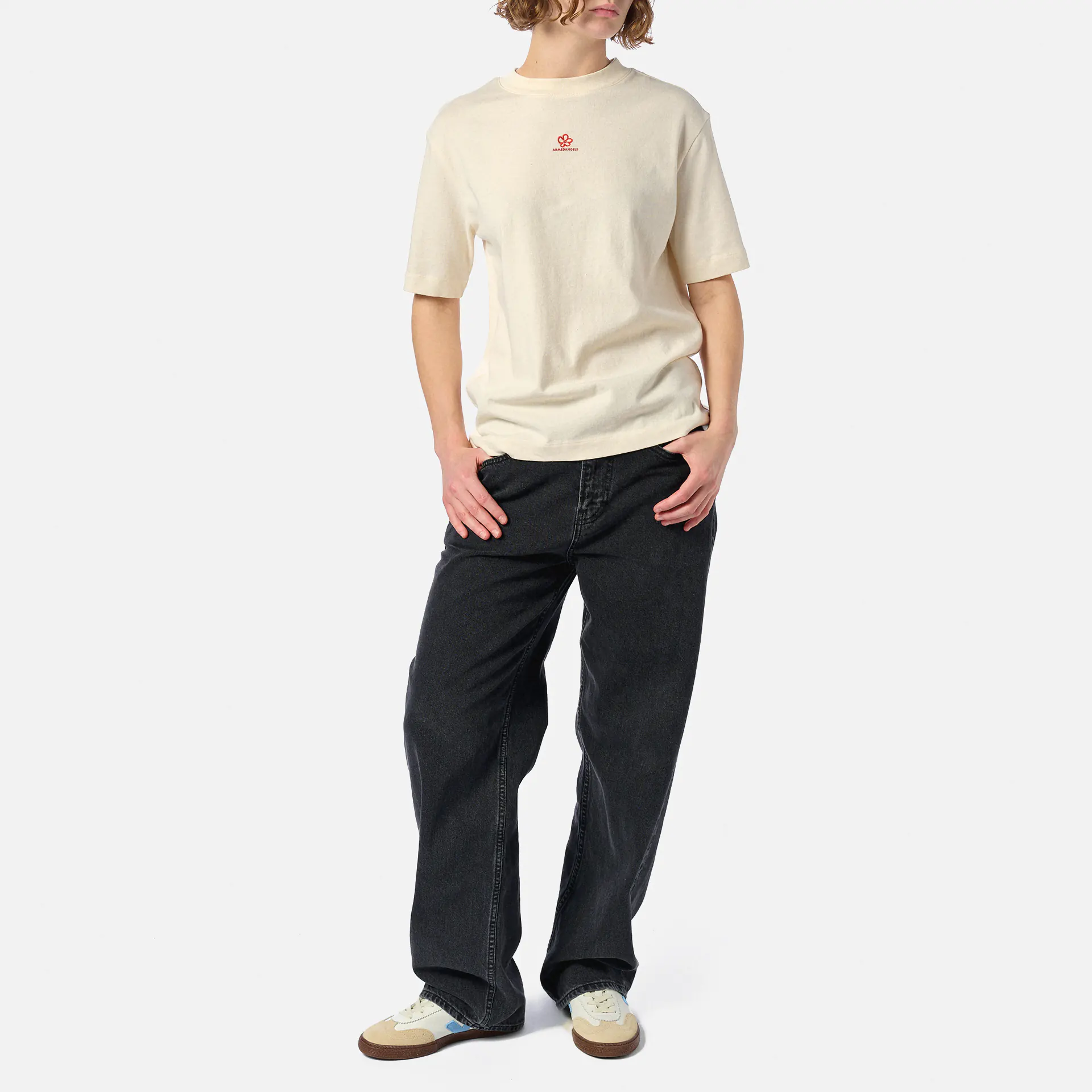 ARMEDANGELS TARJAA BACK FLOWAA T-Shirt Undyed