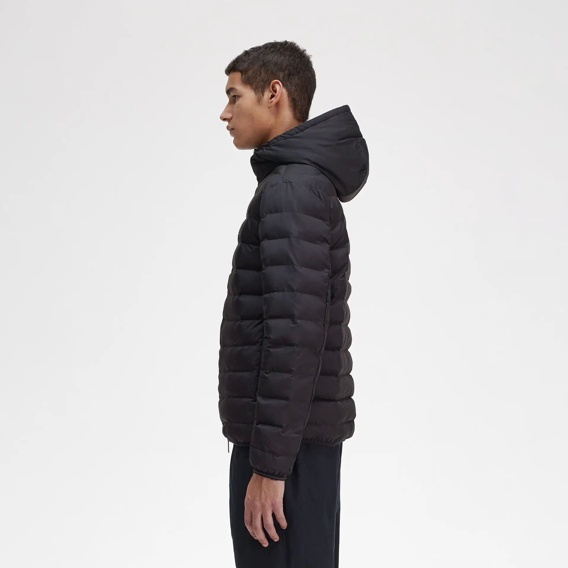 Fred Perry Hooded Insulated Jacket Black