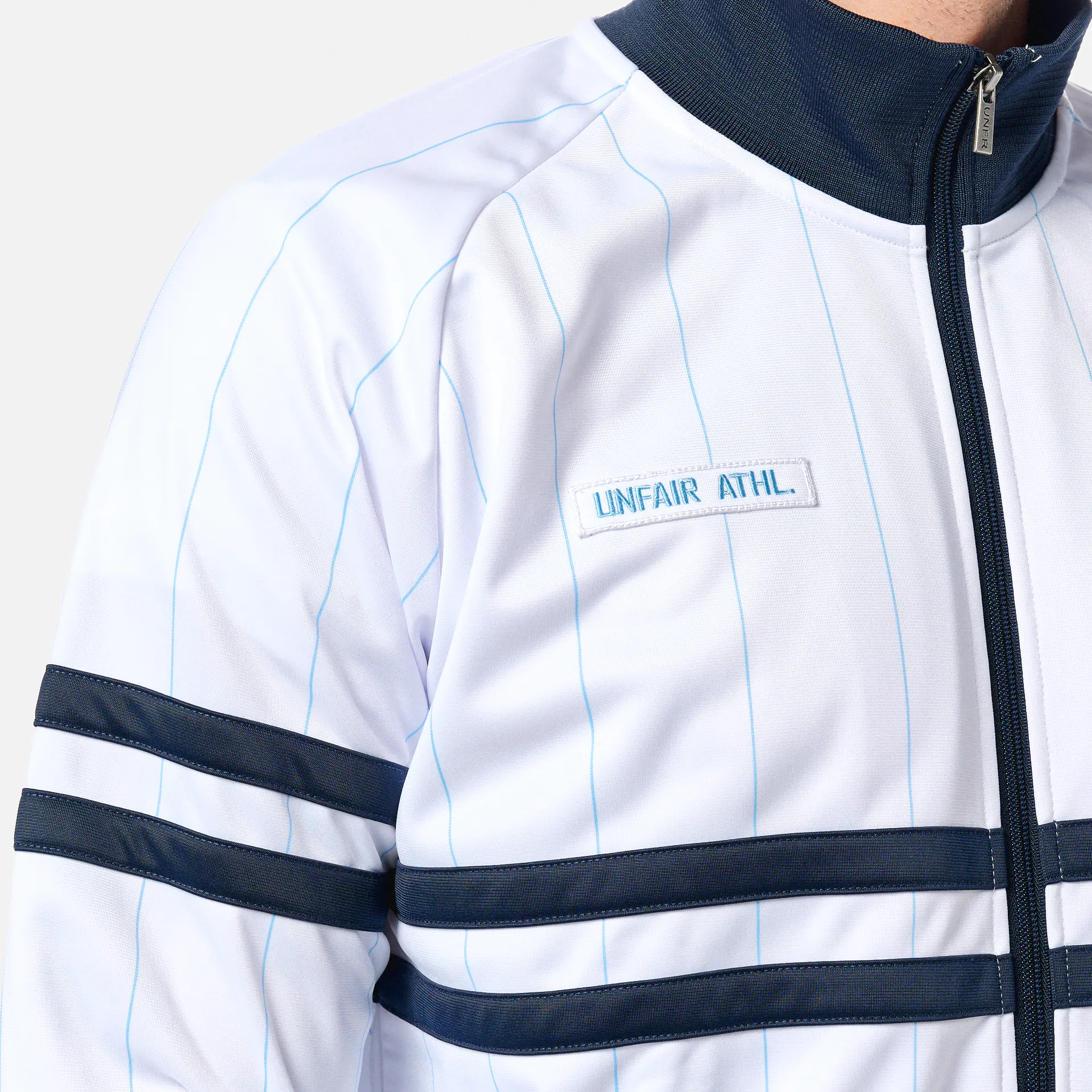 Unfair Athletics DMWU Tracktop Pinstripes White/Navy