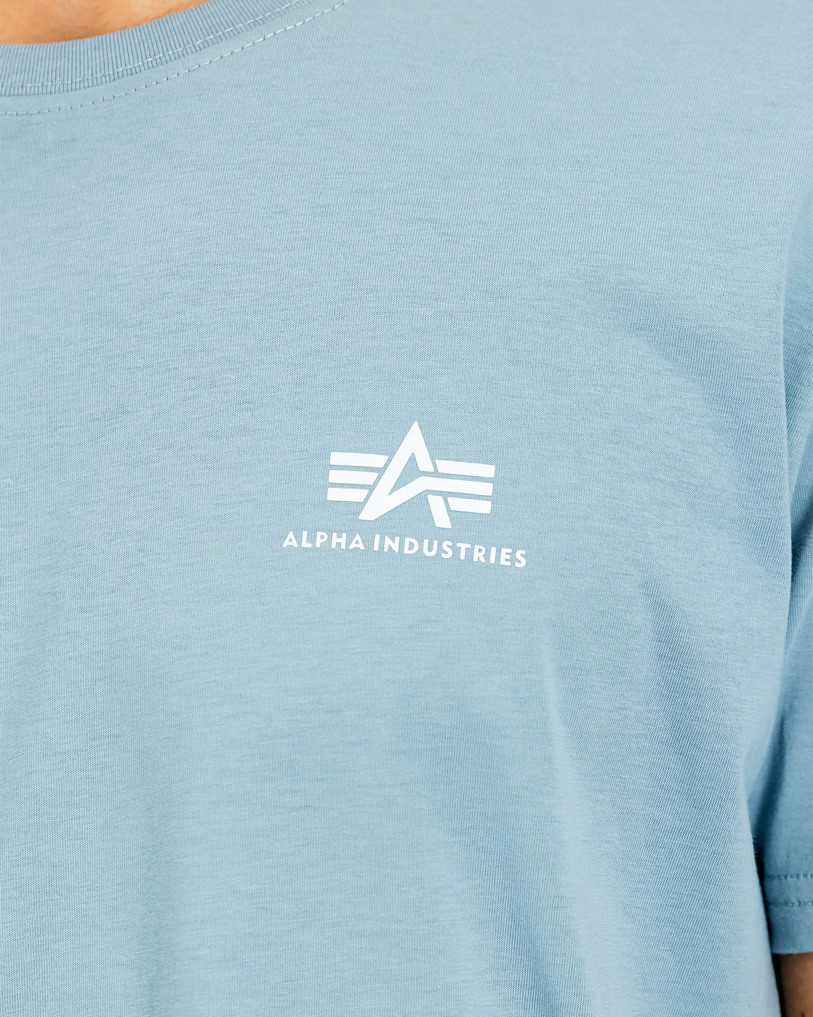 Basic T-Shirt Small Logo Greyblue