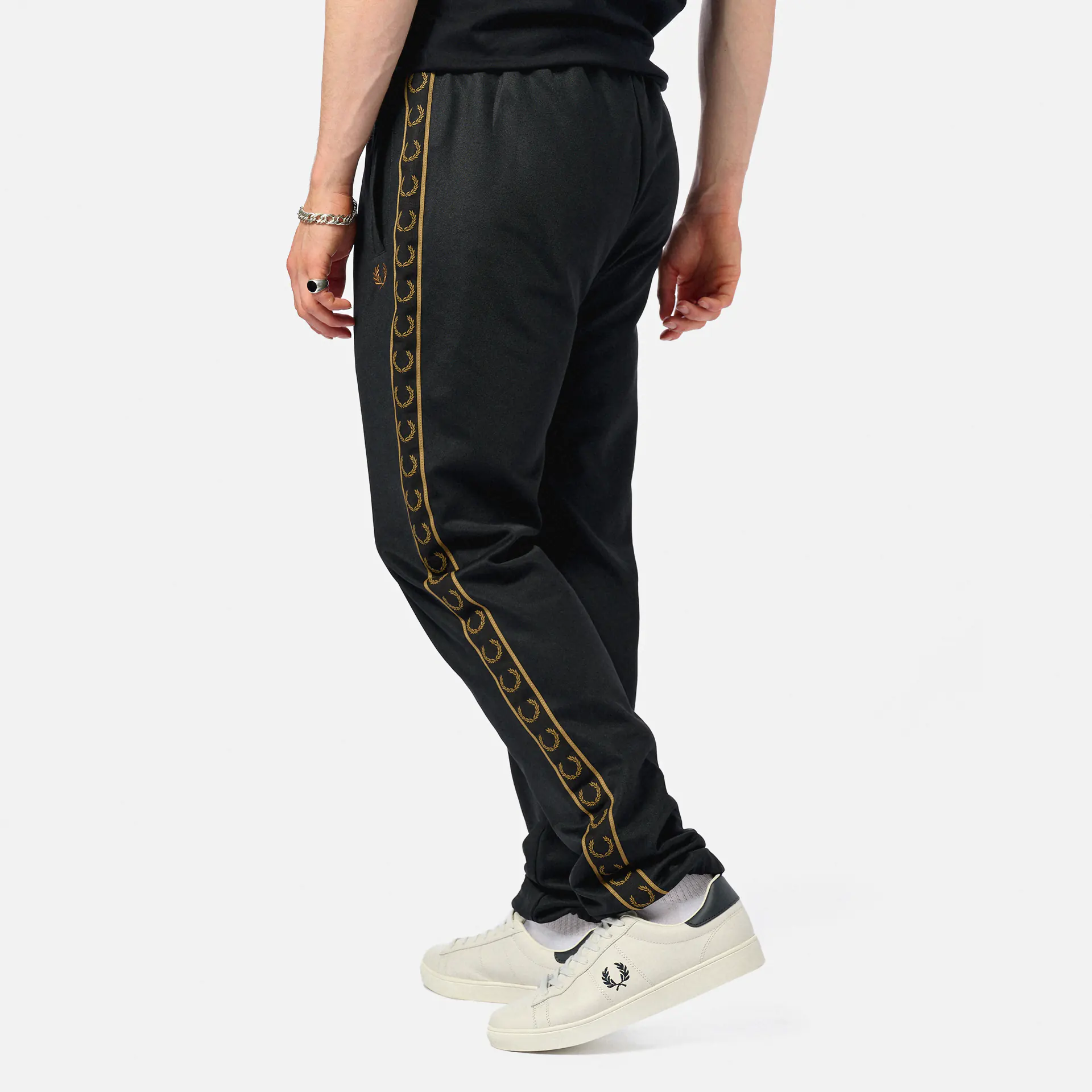 Fred Perry Contrast Tape Track Pant Black/Shaded Stone