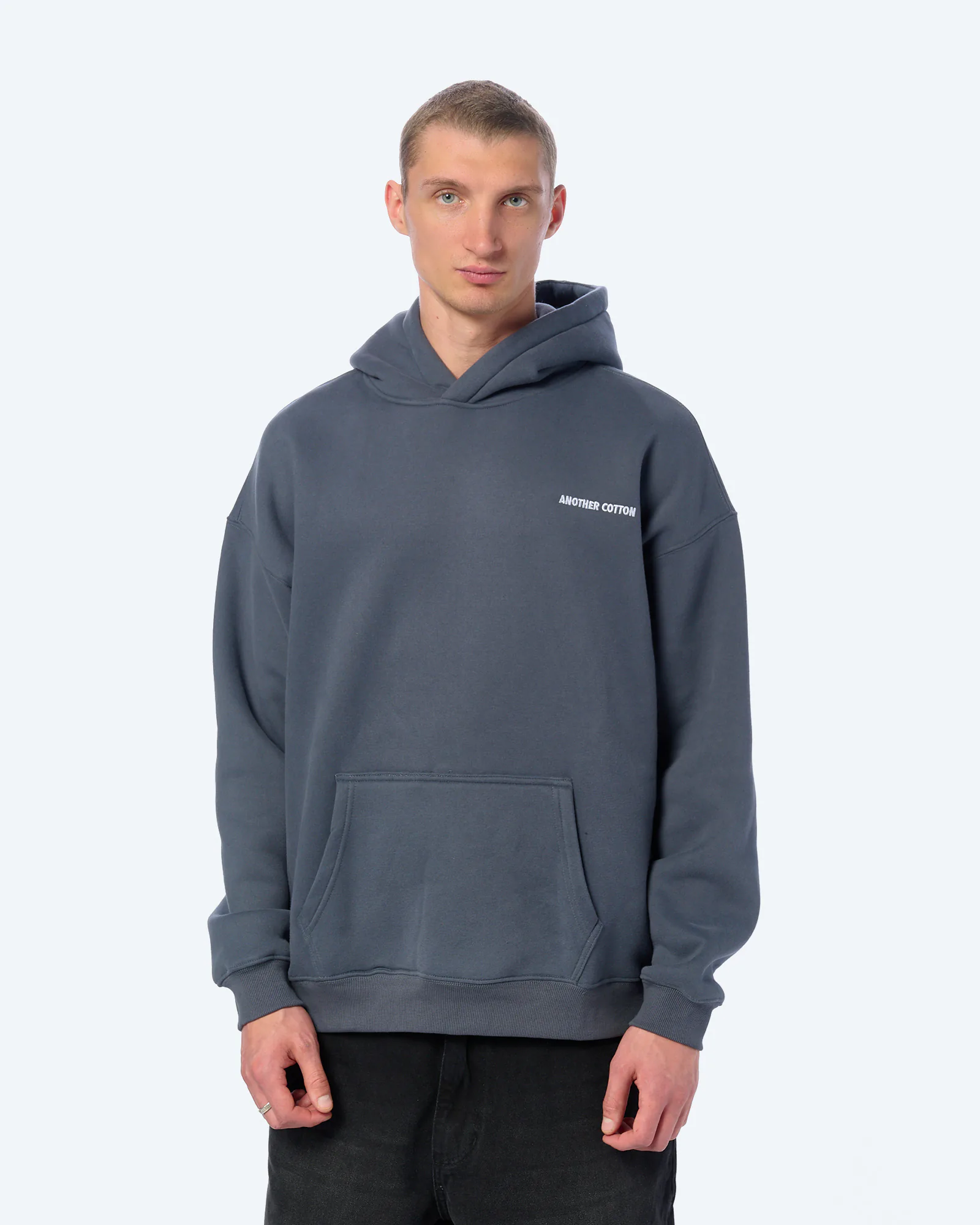 Another Cotton Always Late Hoodie Blue Another Cotton Always Late Hoodie Blue