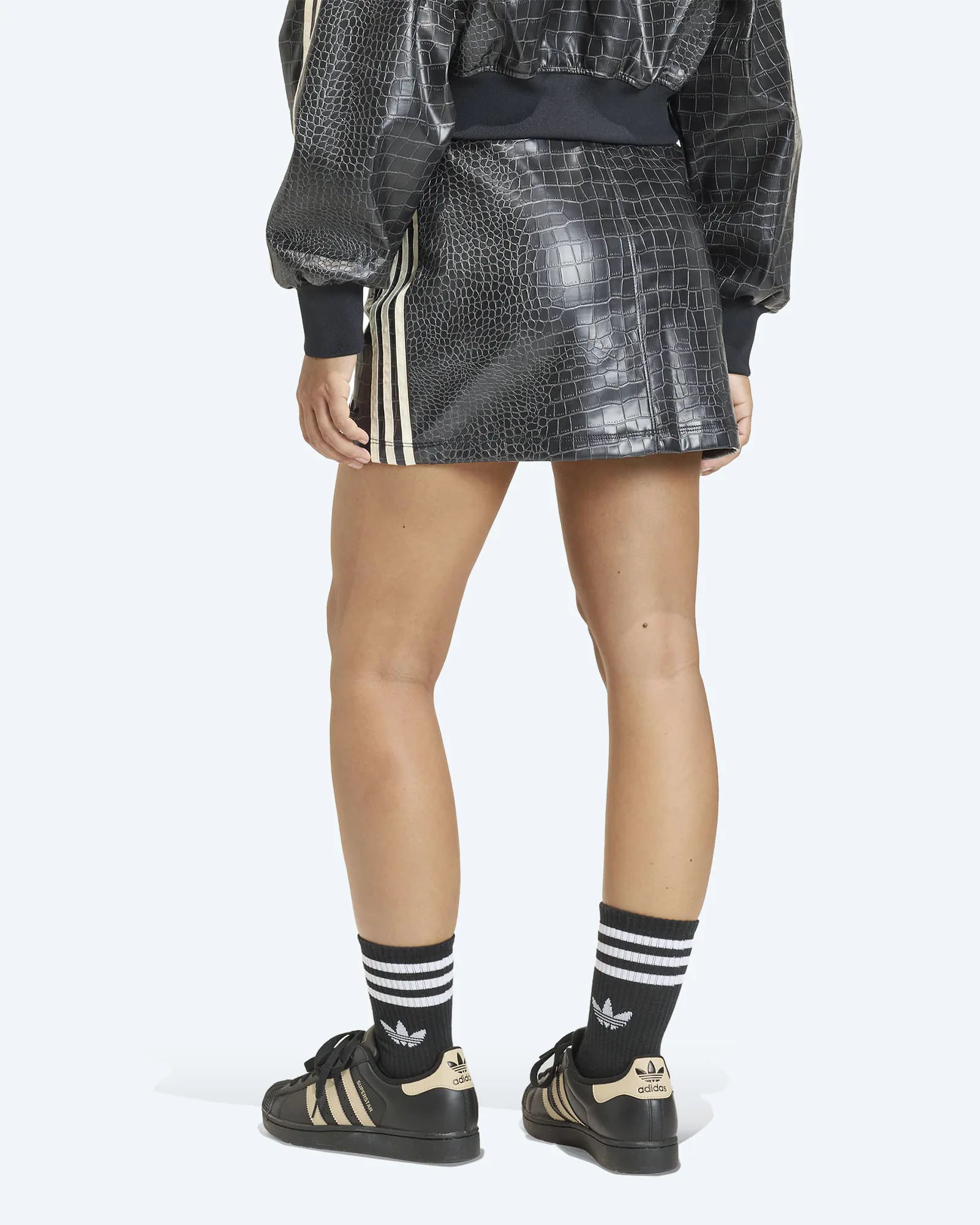Pleather Mini Skirt Black