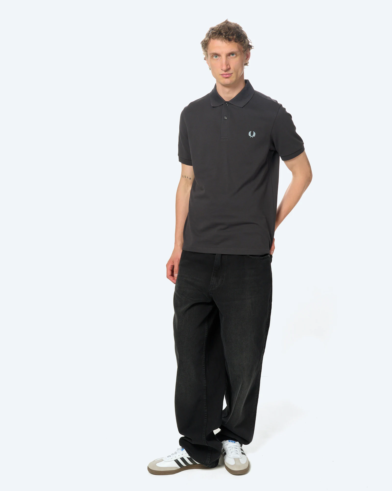 Fred Perry The Fred Perry Shirt Anchor Grey / Light Ice