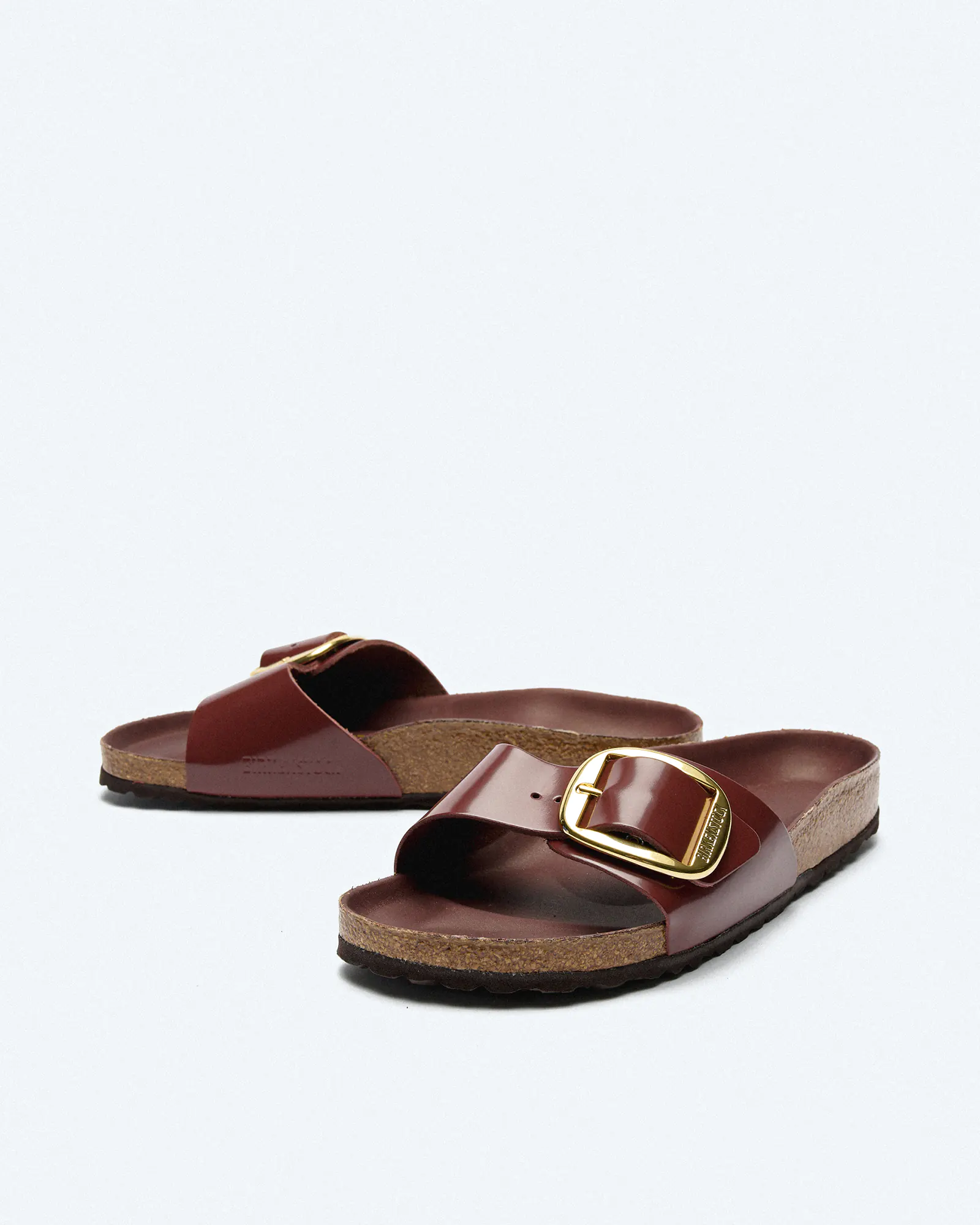 Birkenstock Madrid Big Buckle Sandals Narrow High Shine Chocolate