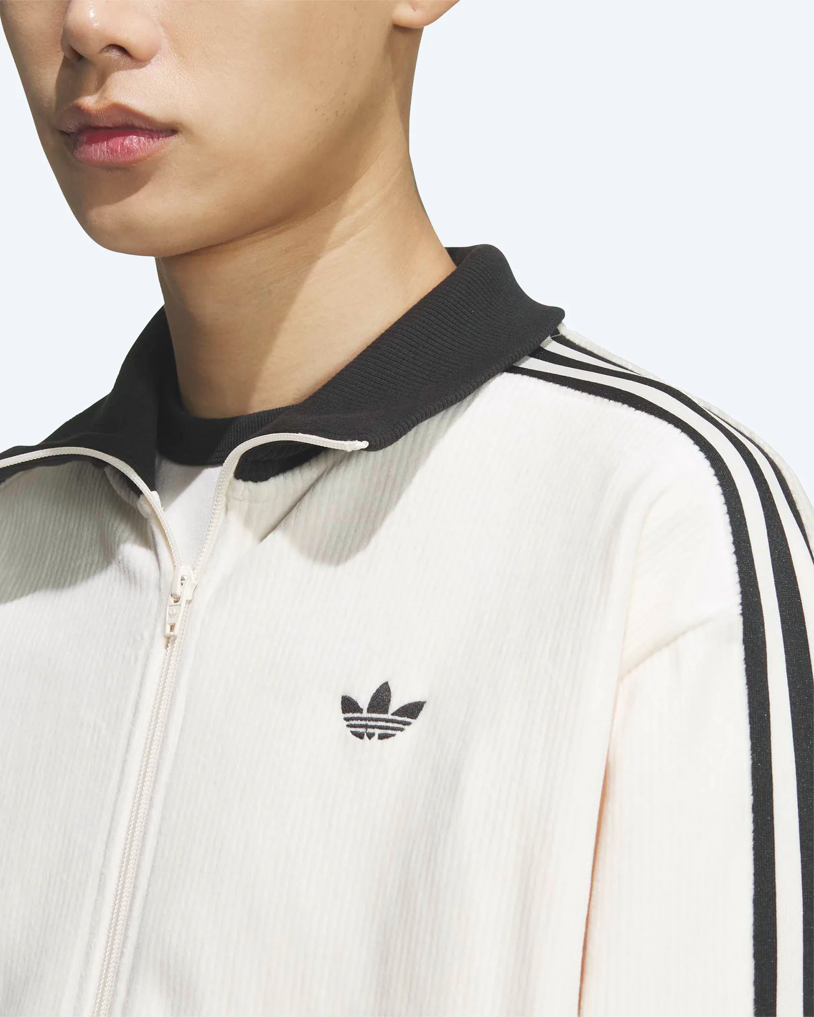 Velour Classic Cord Tracktop Wonder White