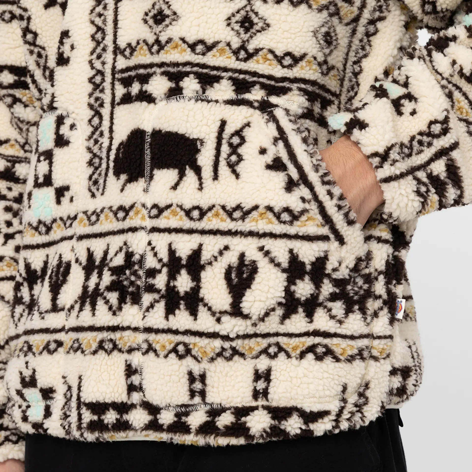 Dickies Hays Quarter Zip Sweatshirt All-Over-Print Nordic Light