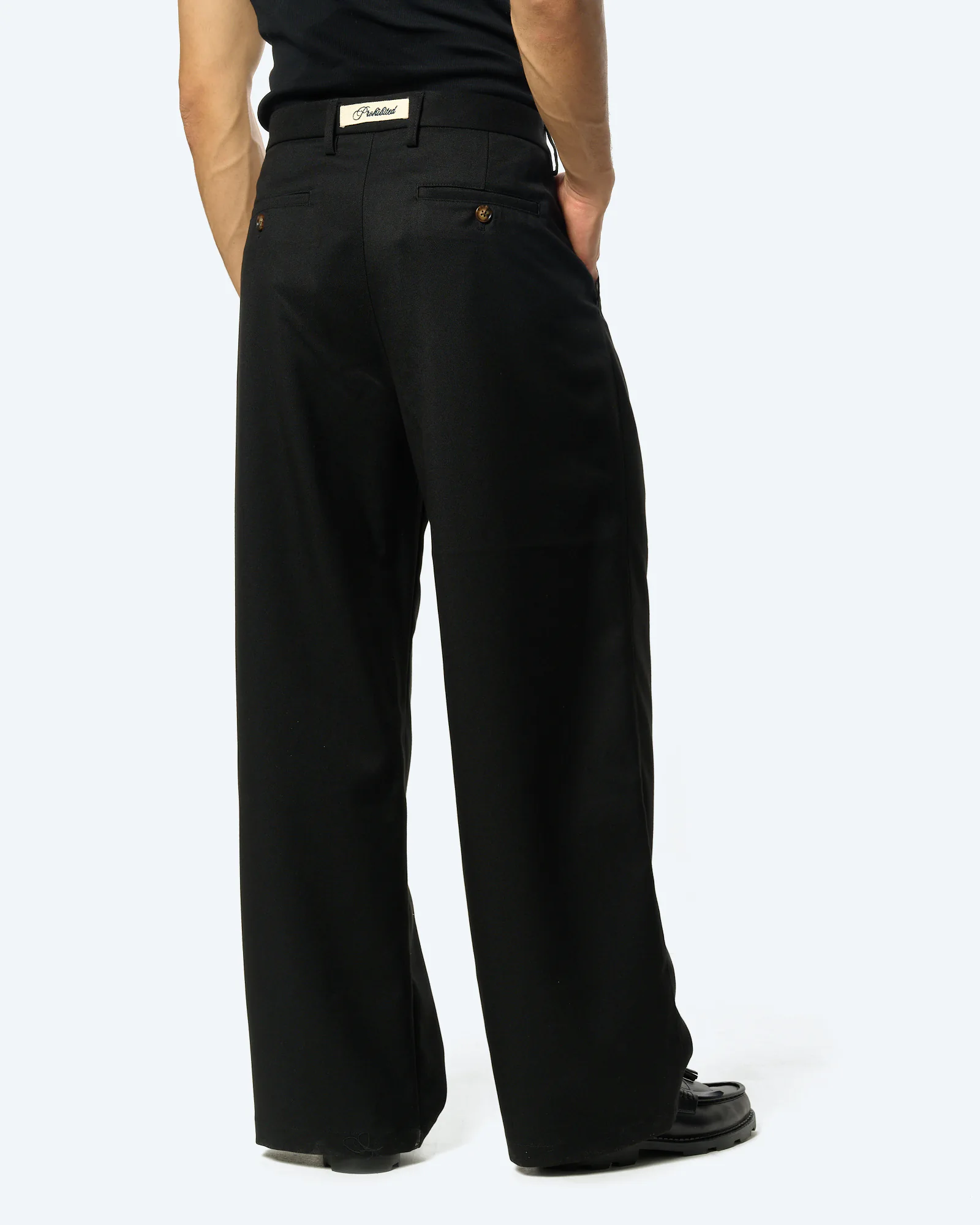 Heritage Pleated Pants Black