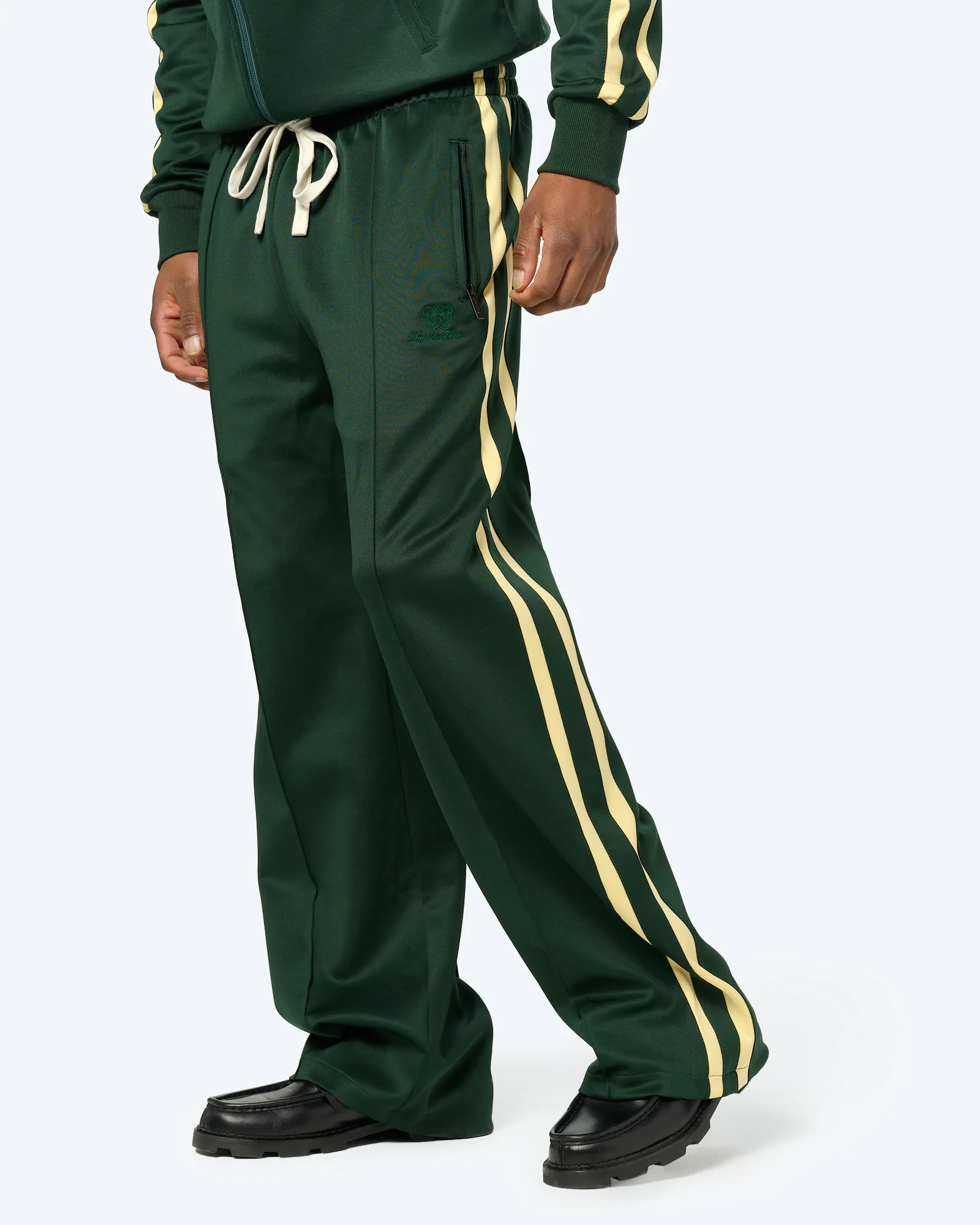 Another Cotton Everyday Wide Fit Track Pant Green