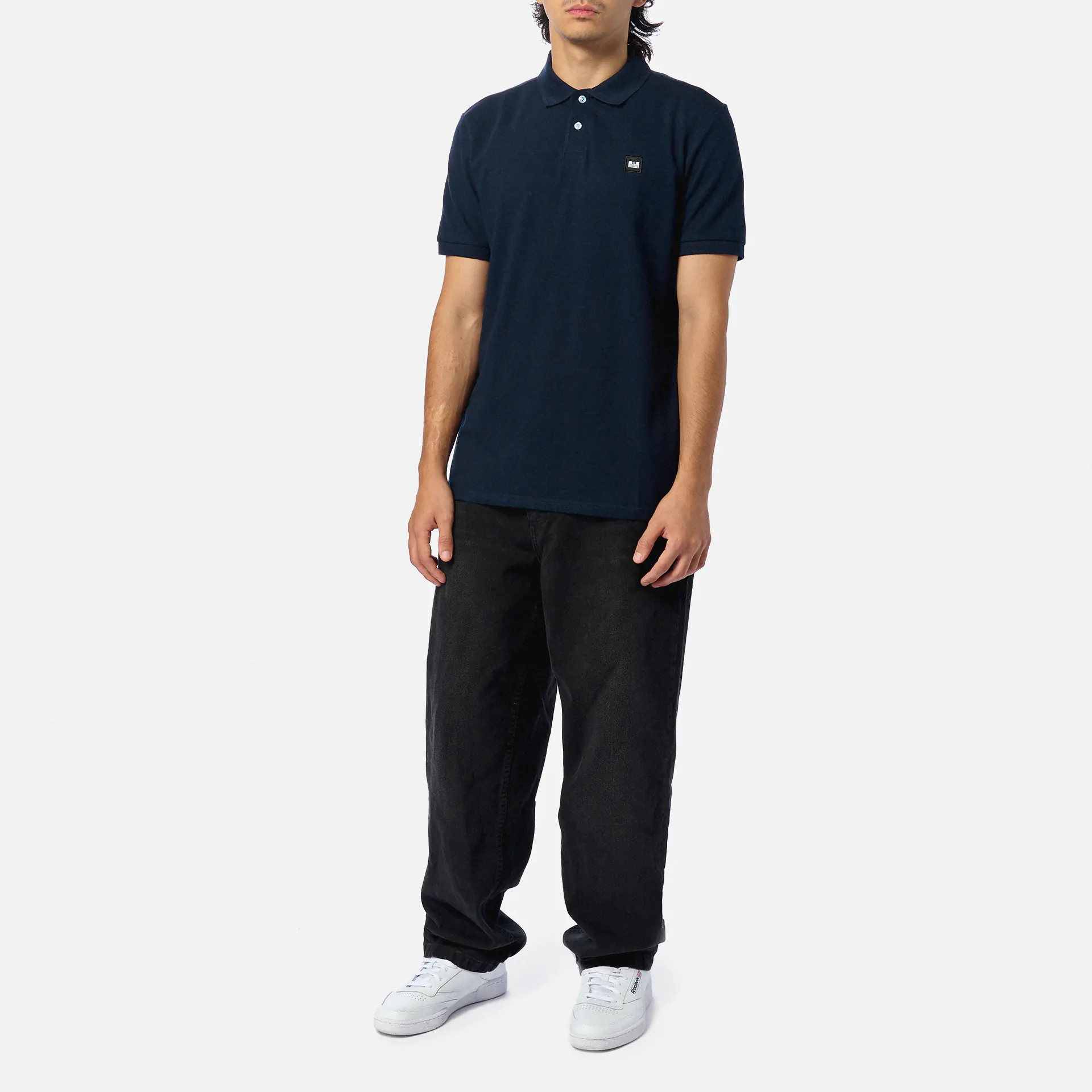 Weekend Offender Caneiros Badge Polo Shirt Navy