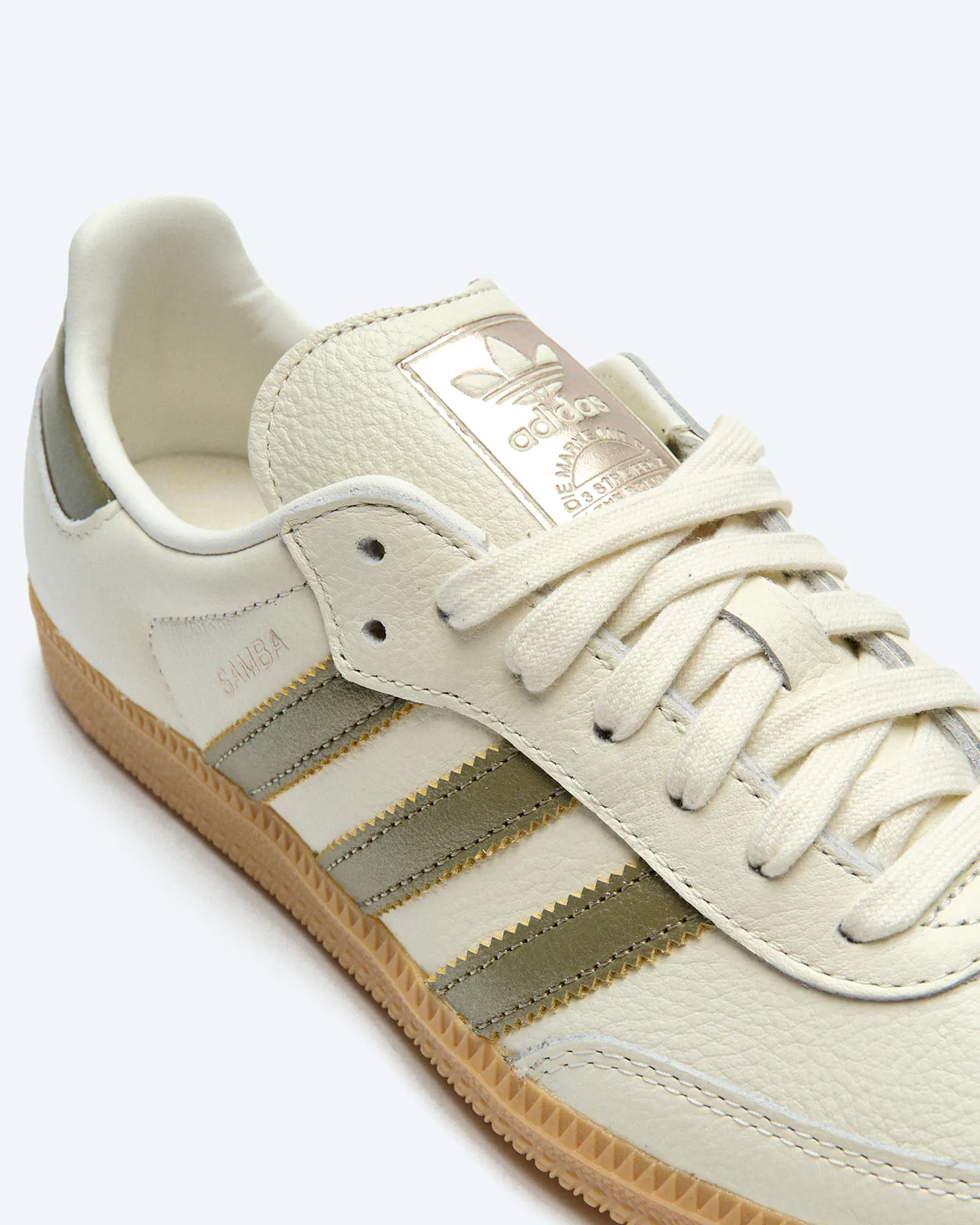 adidas Originals Samba OG Sneaker Off White Cyber Metallic Wonder Gold Metallic
