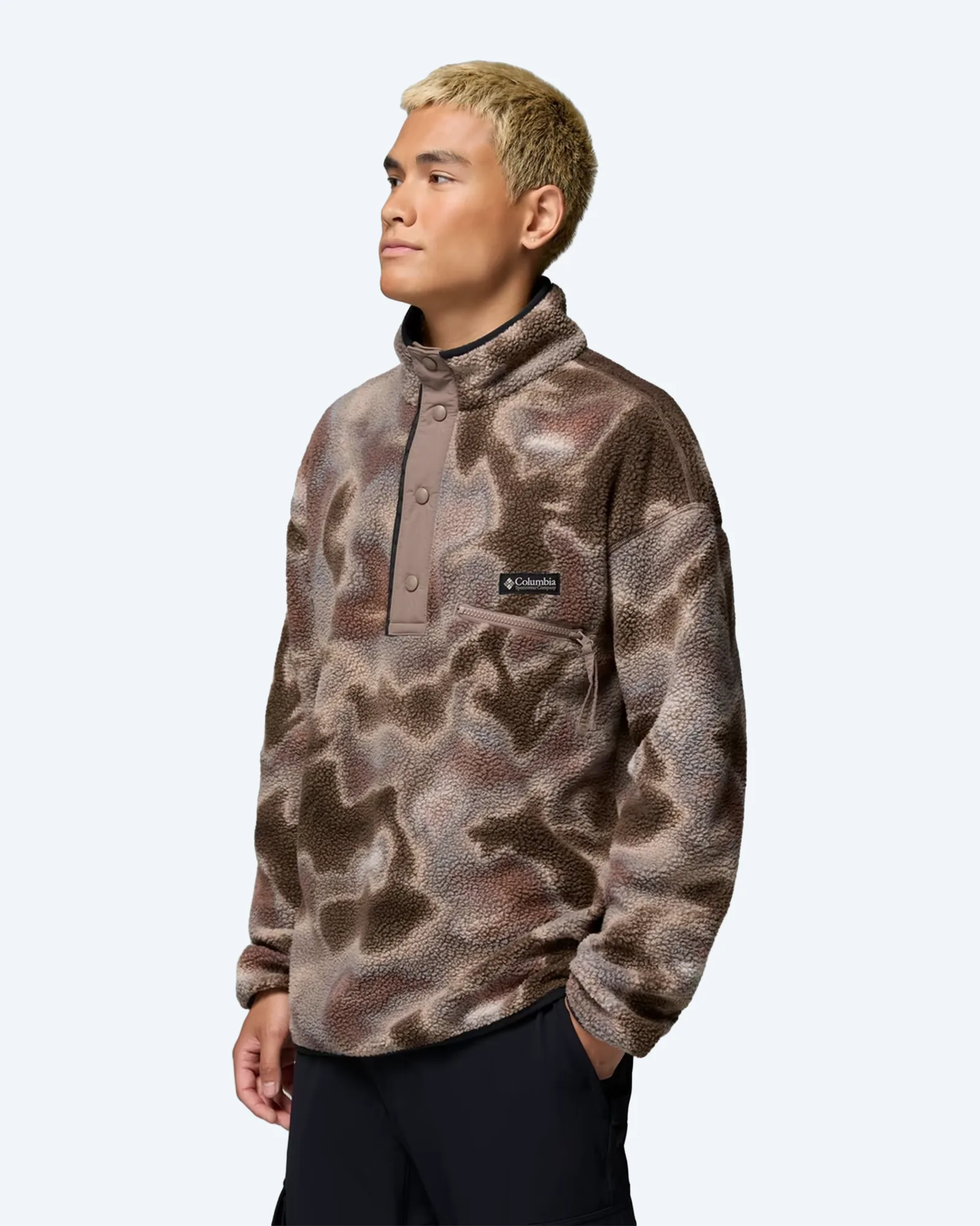 Helvetia™ II Printed Half Snap Fleece Iron Dyeflow
