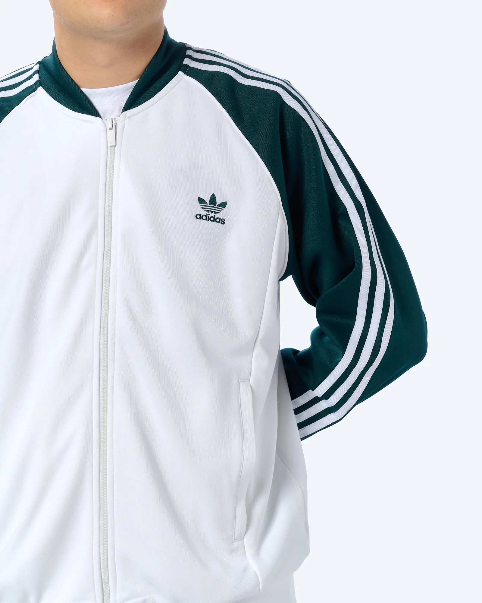 adidas Originals Classic Track Jacket White/Aurora Ivy/White