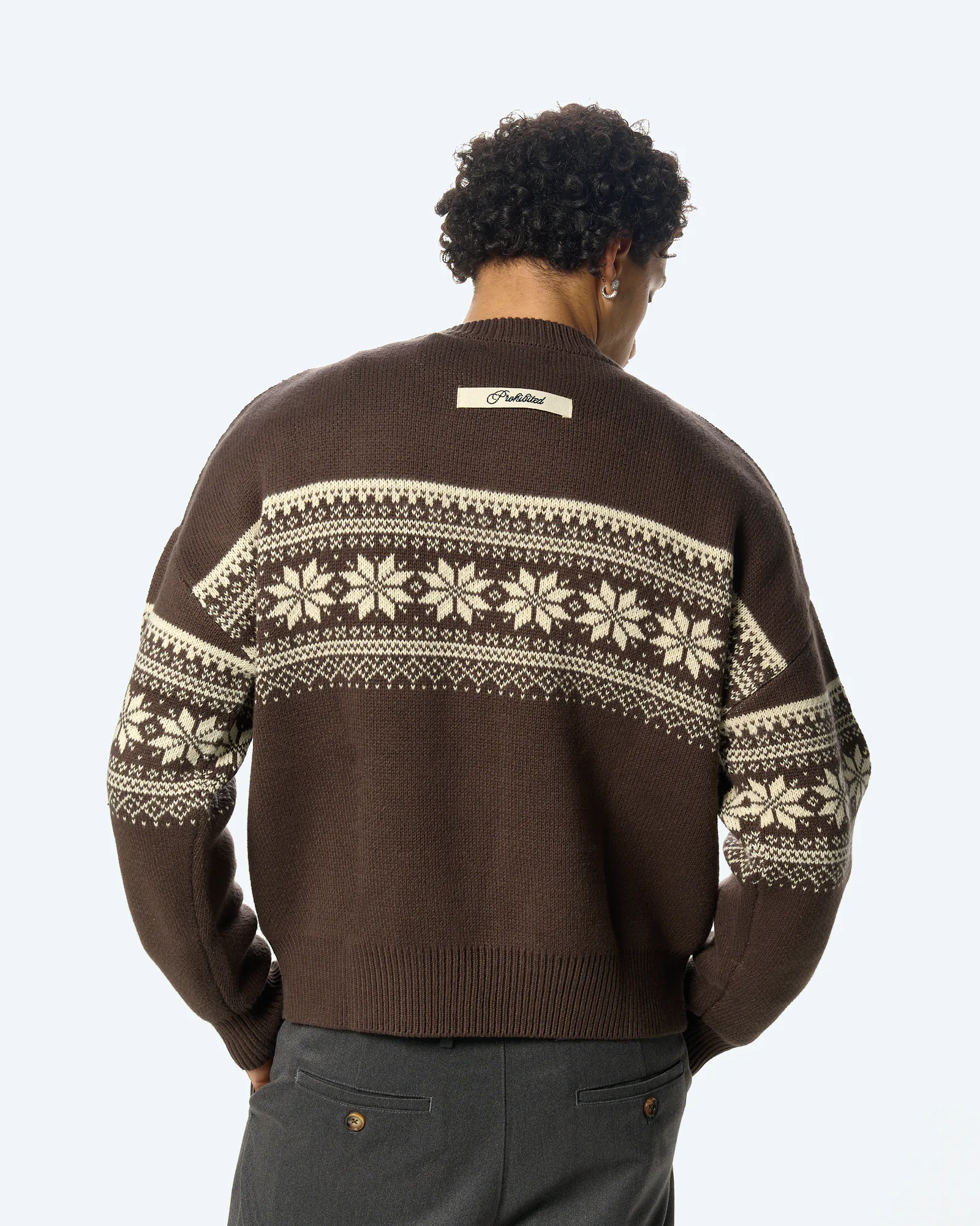 Nordic Knit Sweater Brown