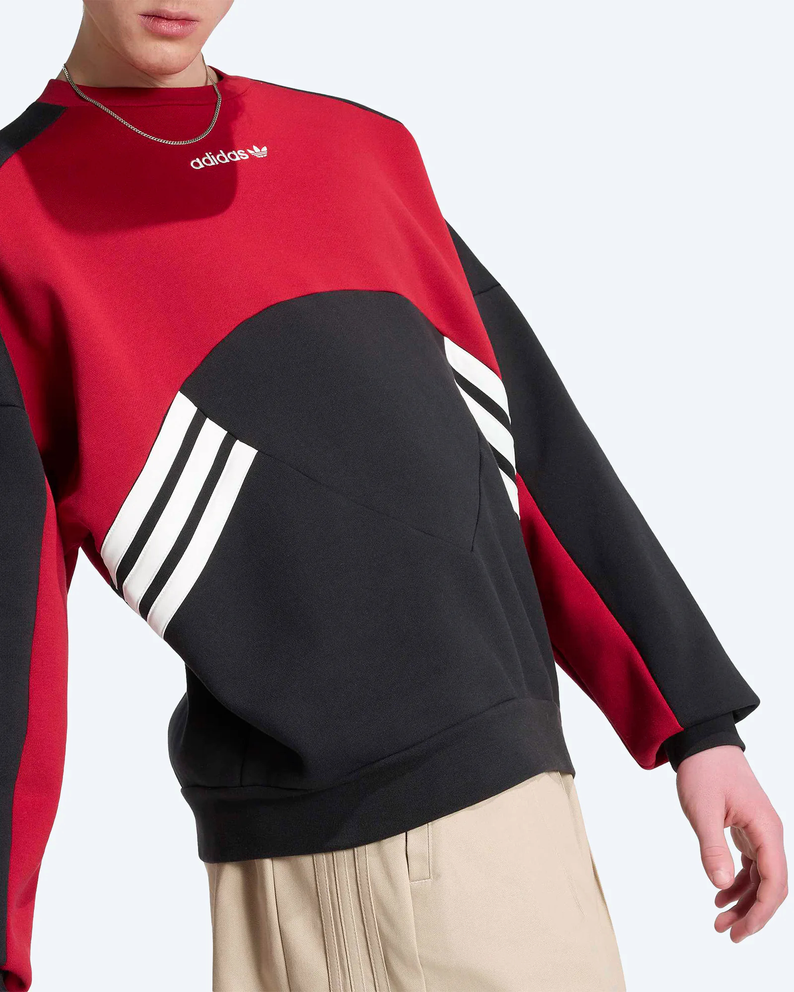 Cutline Crewneck Sweatshirt Black/Team Red