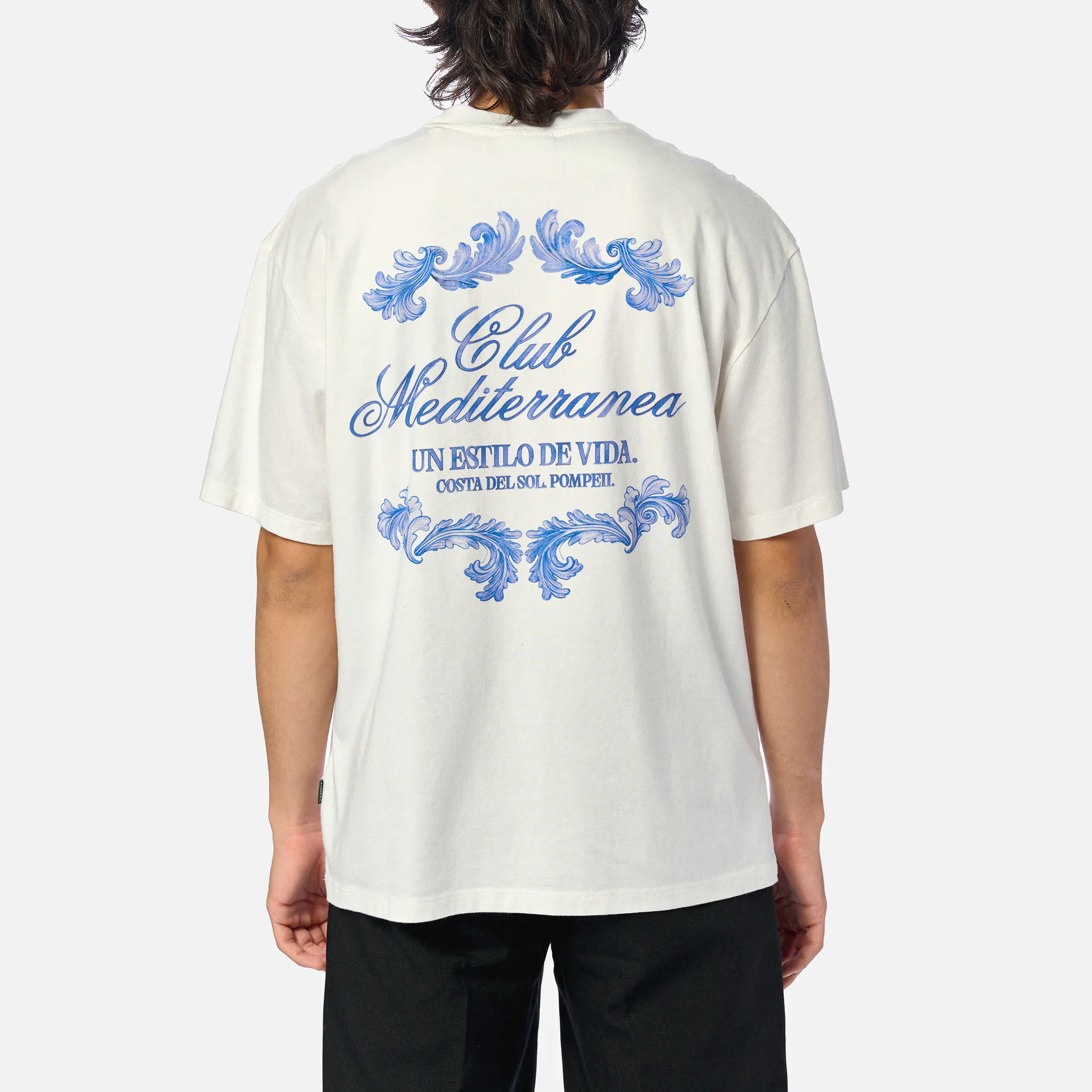 POMPEII Club Mediterranea Boxy T-Shirt Off White