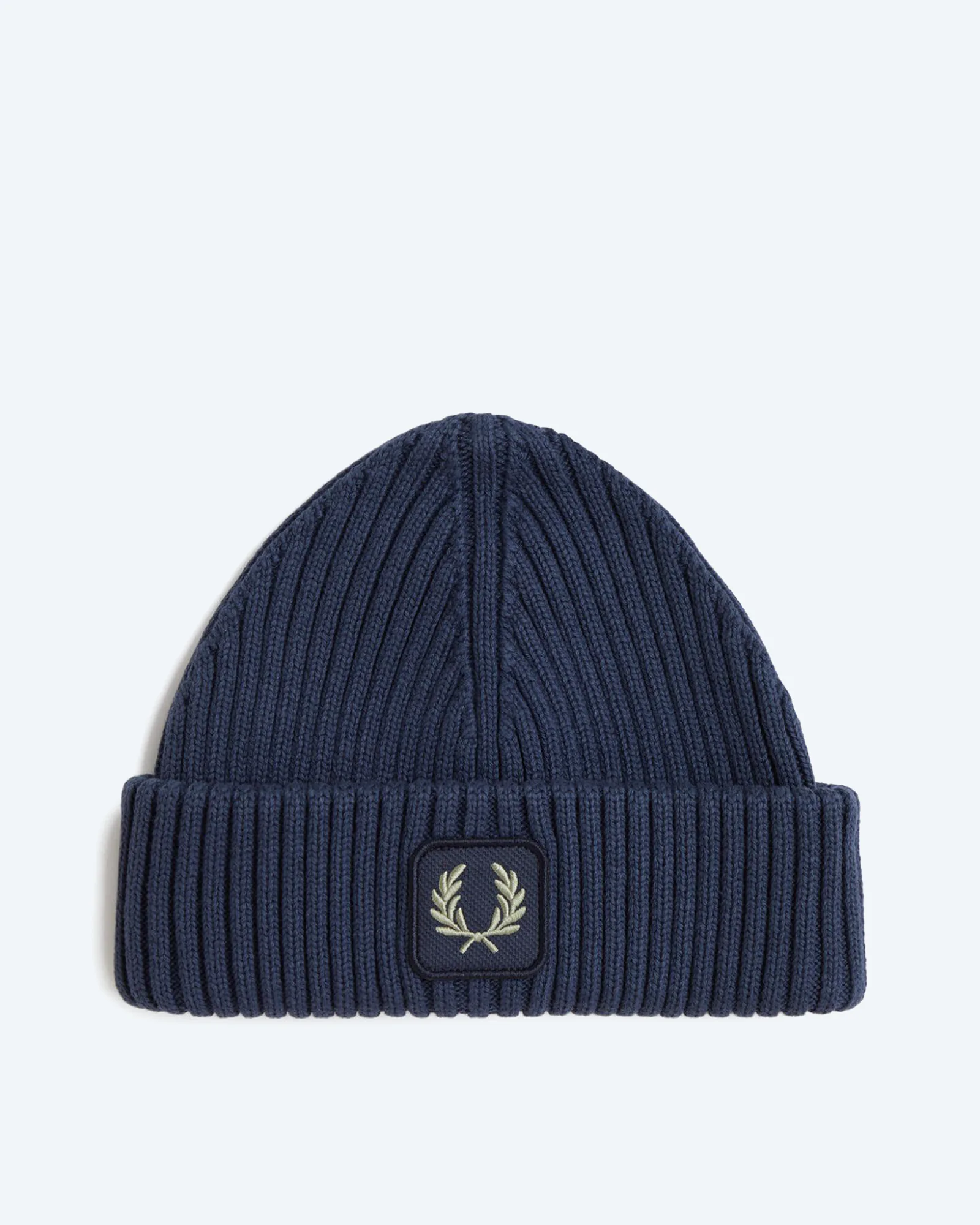 Fred Perry Cotton Ribbed Beanie Dark Airforce