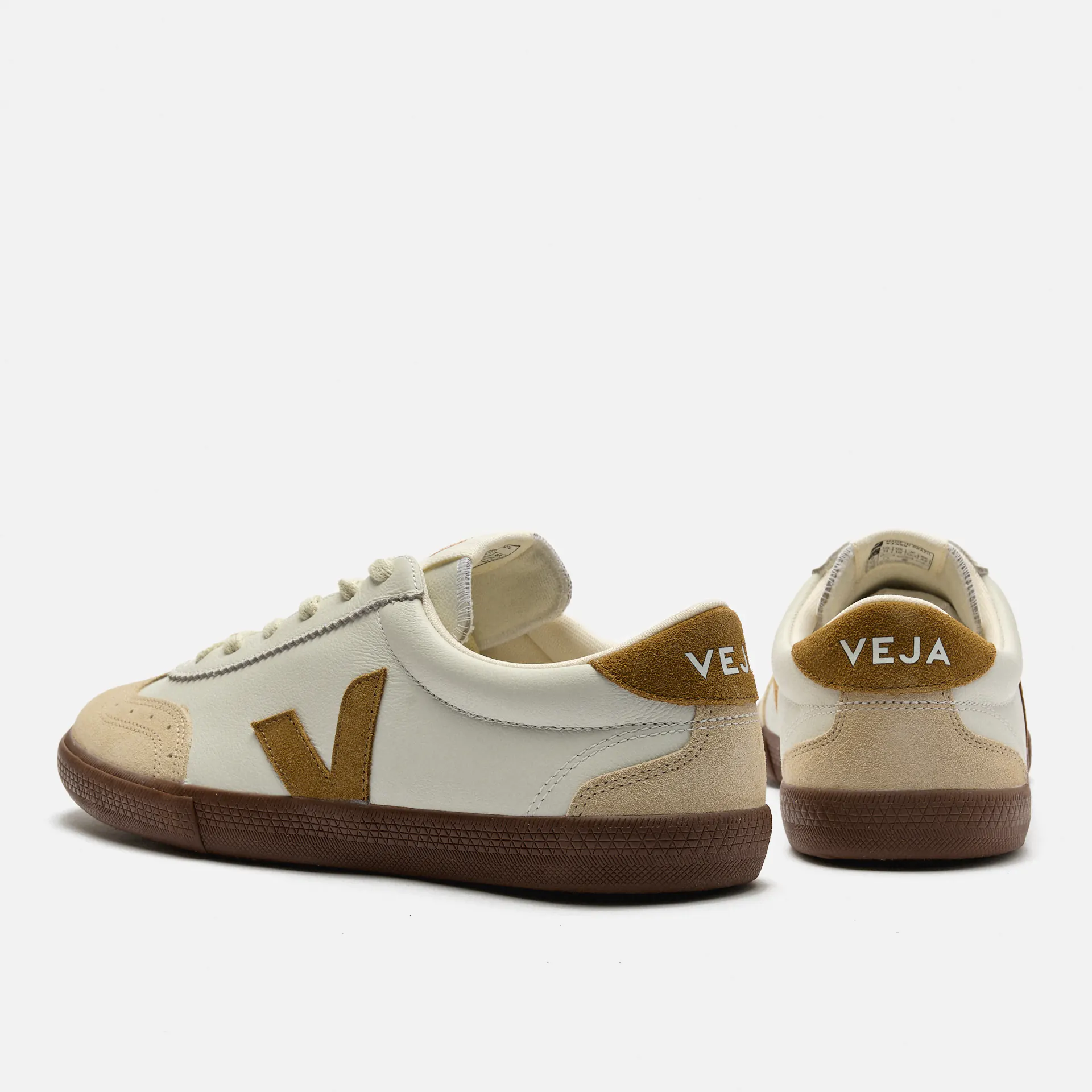 Veja Men Volley O.T. Leather Sneaker White/Tent/Bark