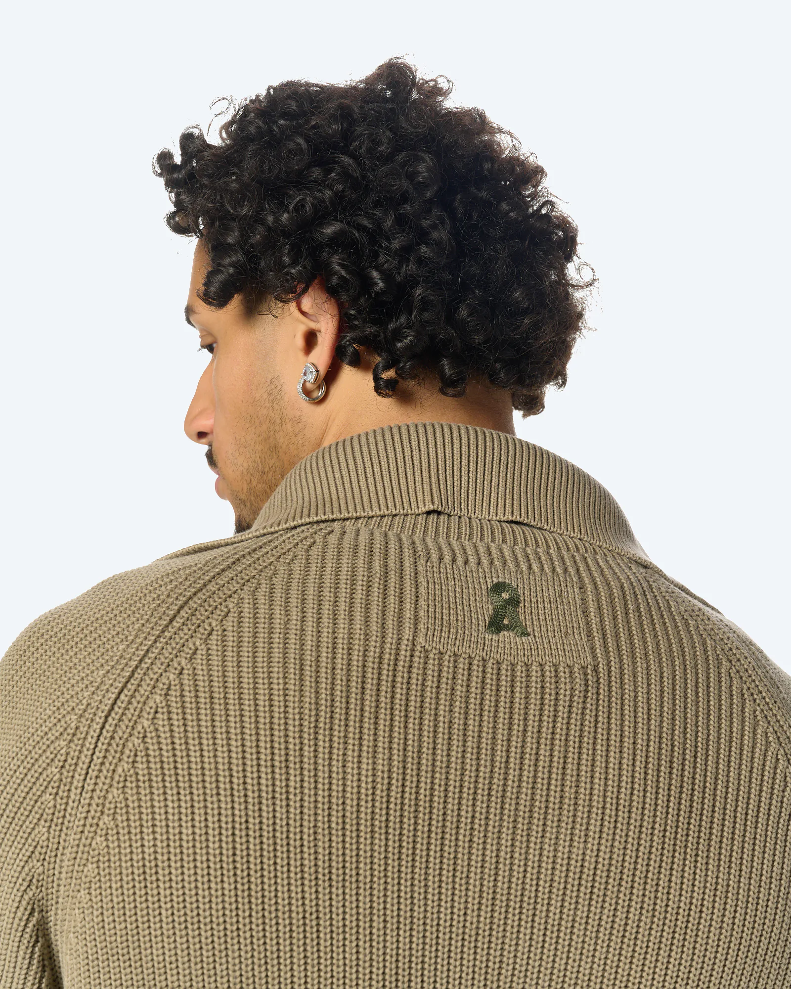 Pigment Dye Knit Troyer Dark Earth