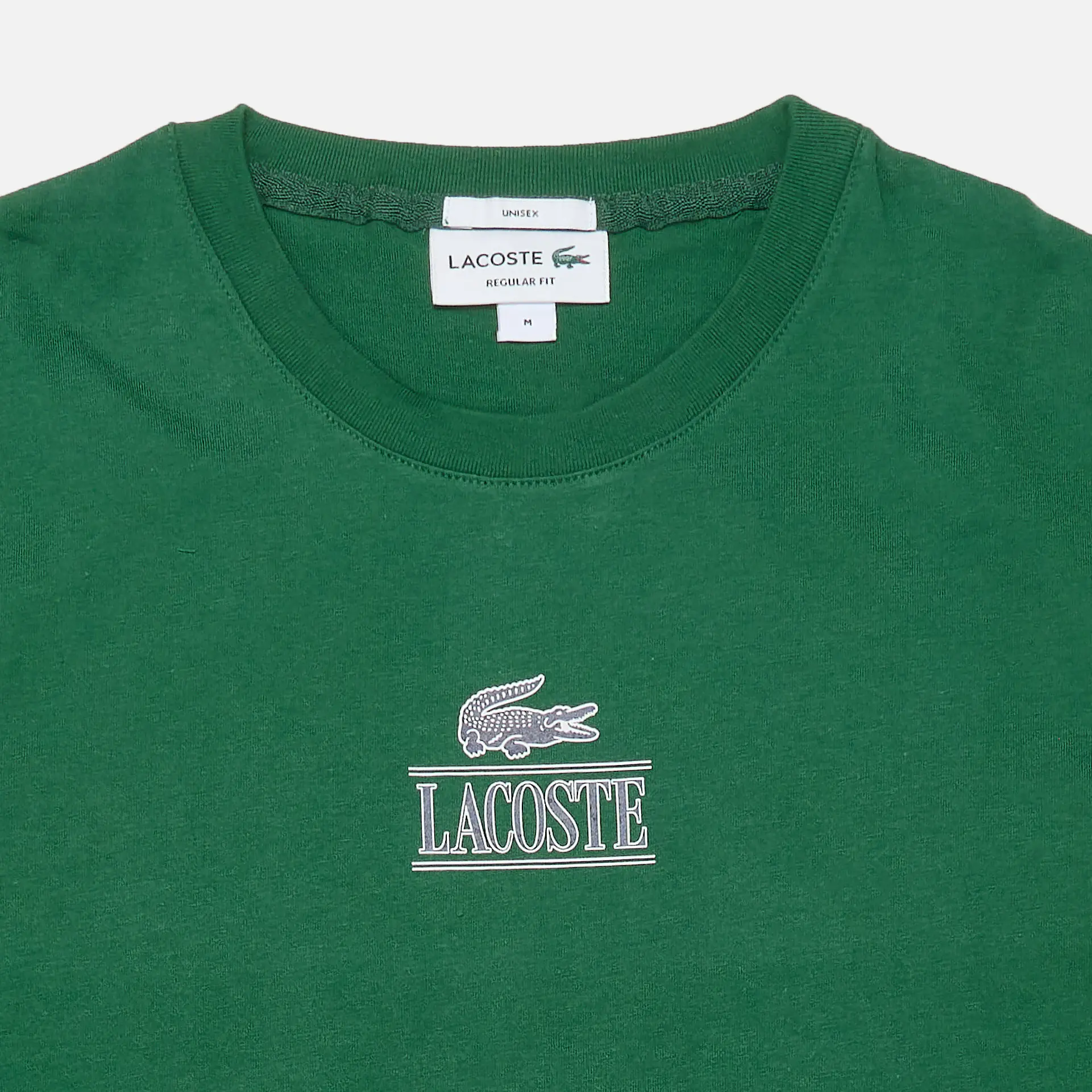 Lacoste Cotton Jersey Branded T-Shirt Green